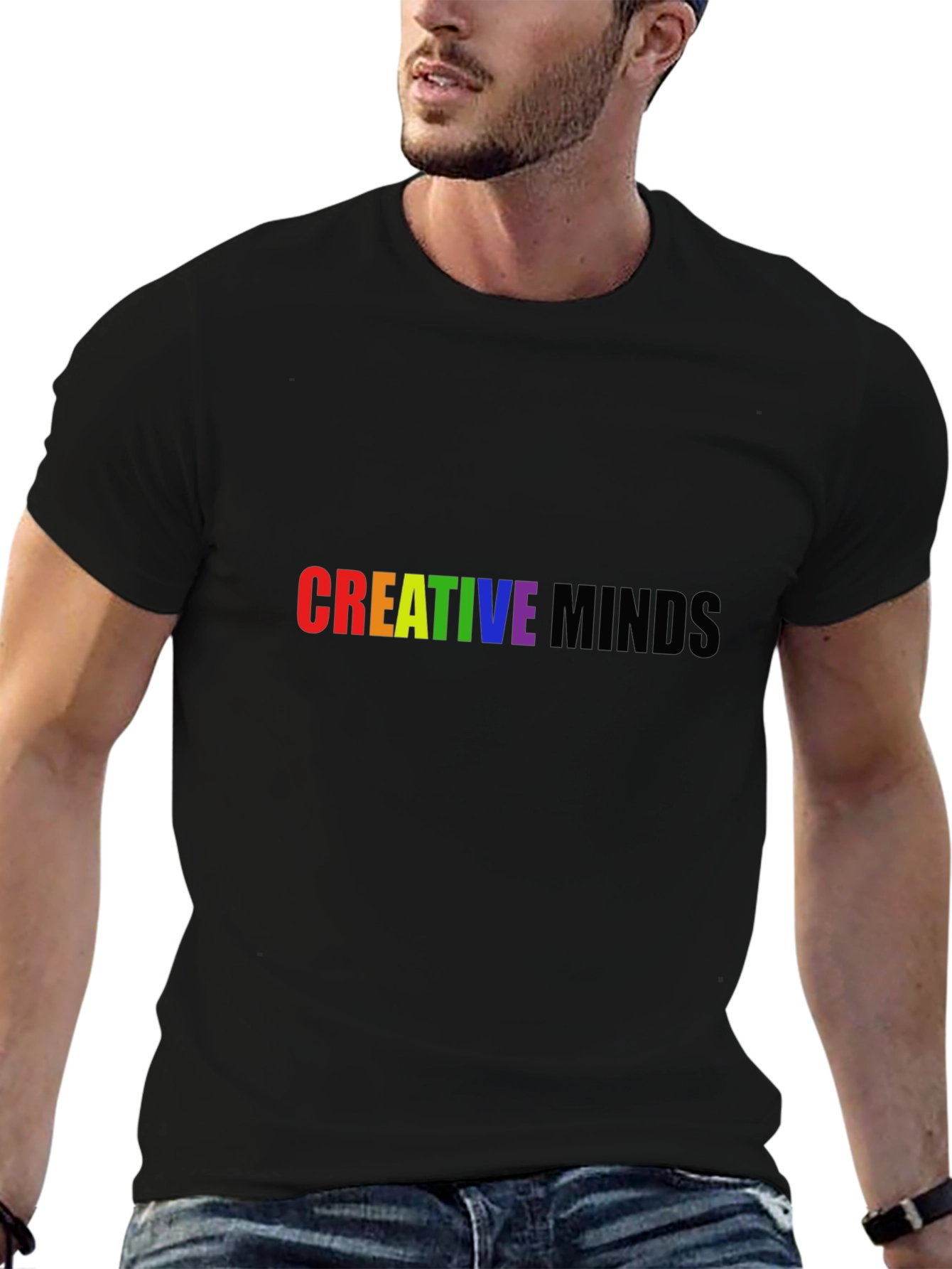 Black Creative Minds Graphic Tee - Black view 6