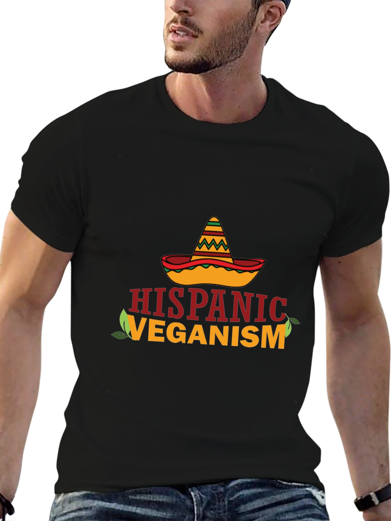 Black Hispanic Veganism T-Shirt view 6