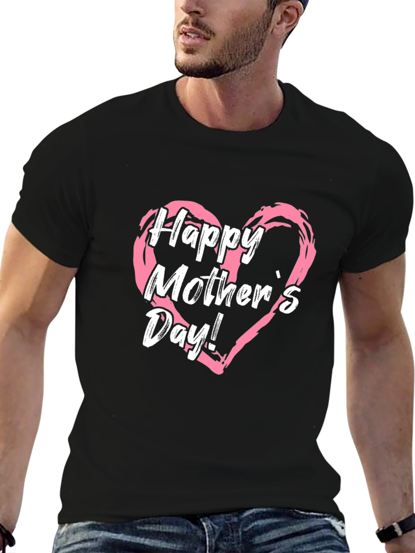 Black Happy Mother's Day Graphic T-Shirt view 6