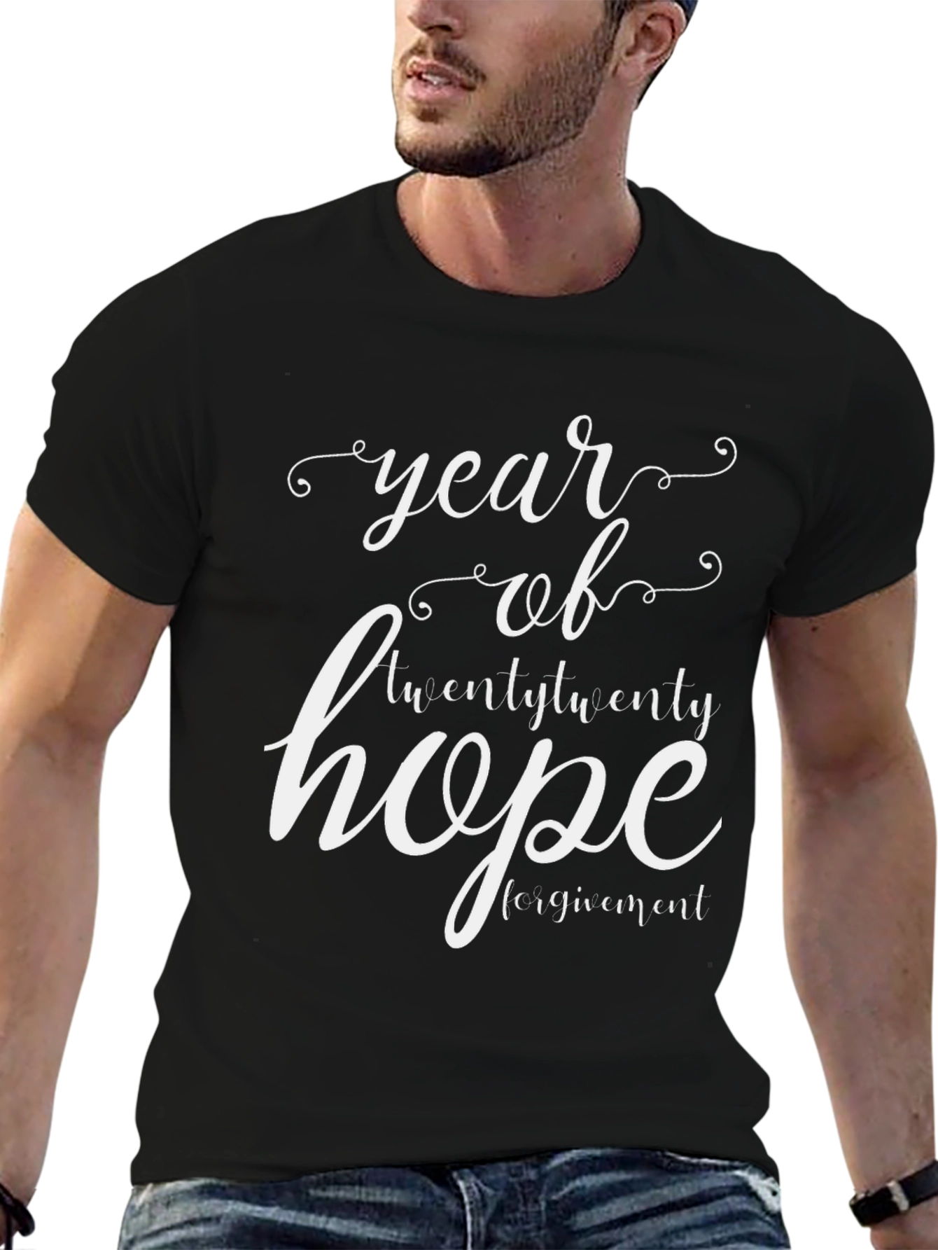 Black Year of Hope Graphic T-Shirt - Black view 6