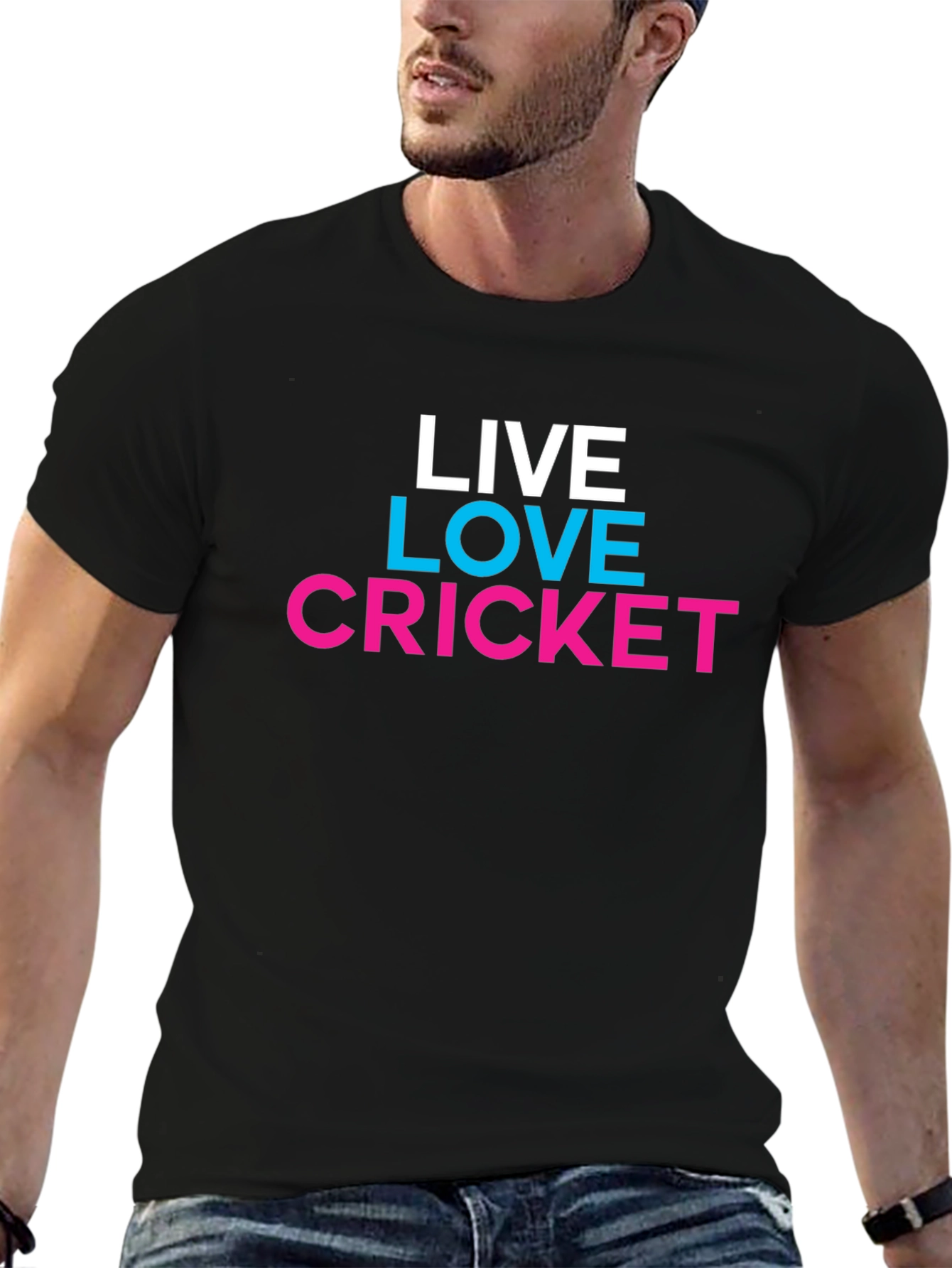 Live Love Cricket Graphic Tee - Trendy Casual Shirt - 6