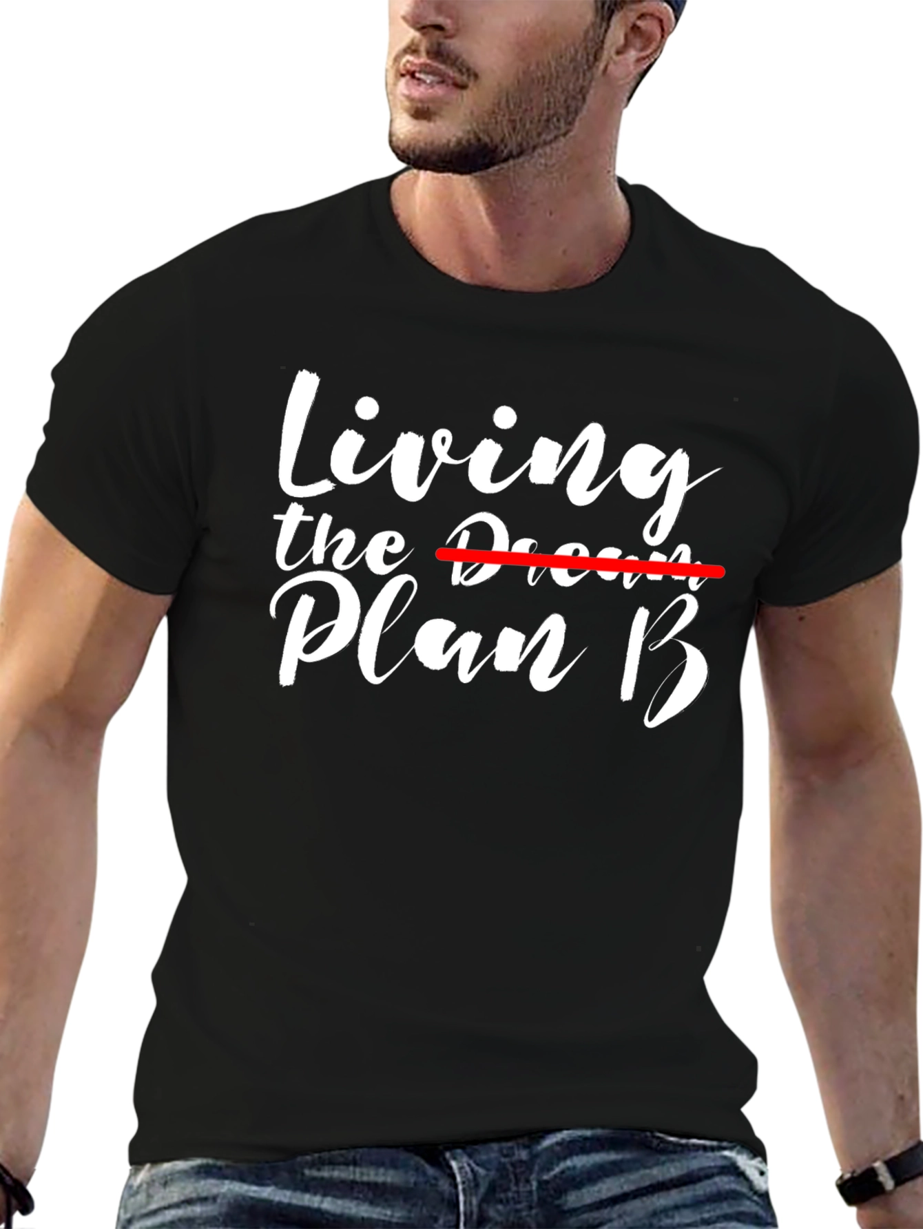 Black Living the Plan B T-Shirt - Black view 6