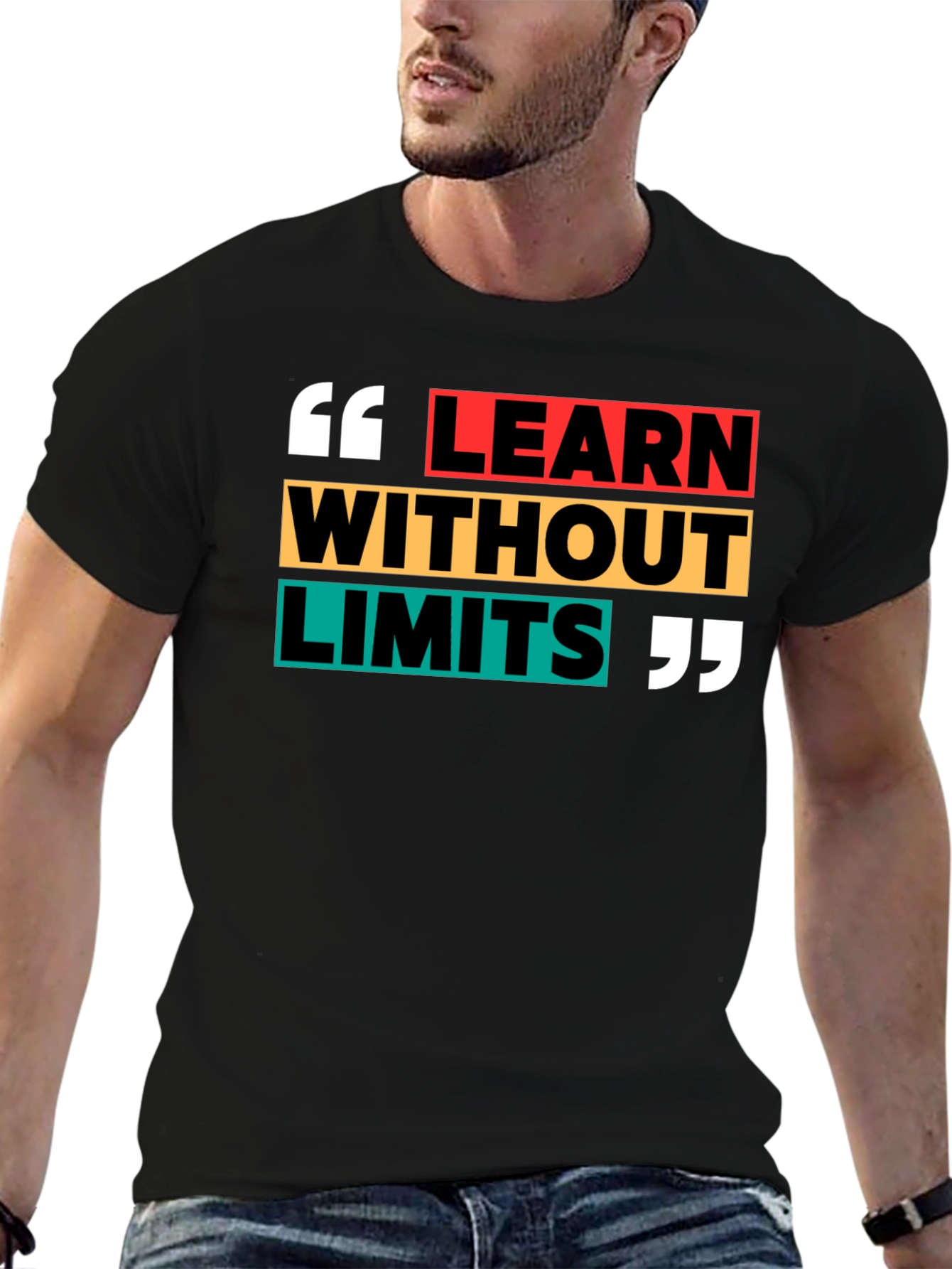 Black Learn Without Limits Black Graphic Tee view 6