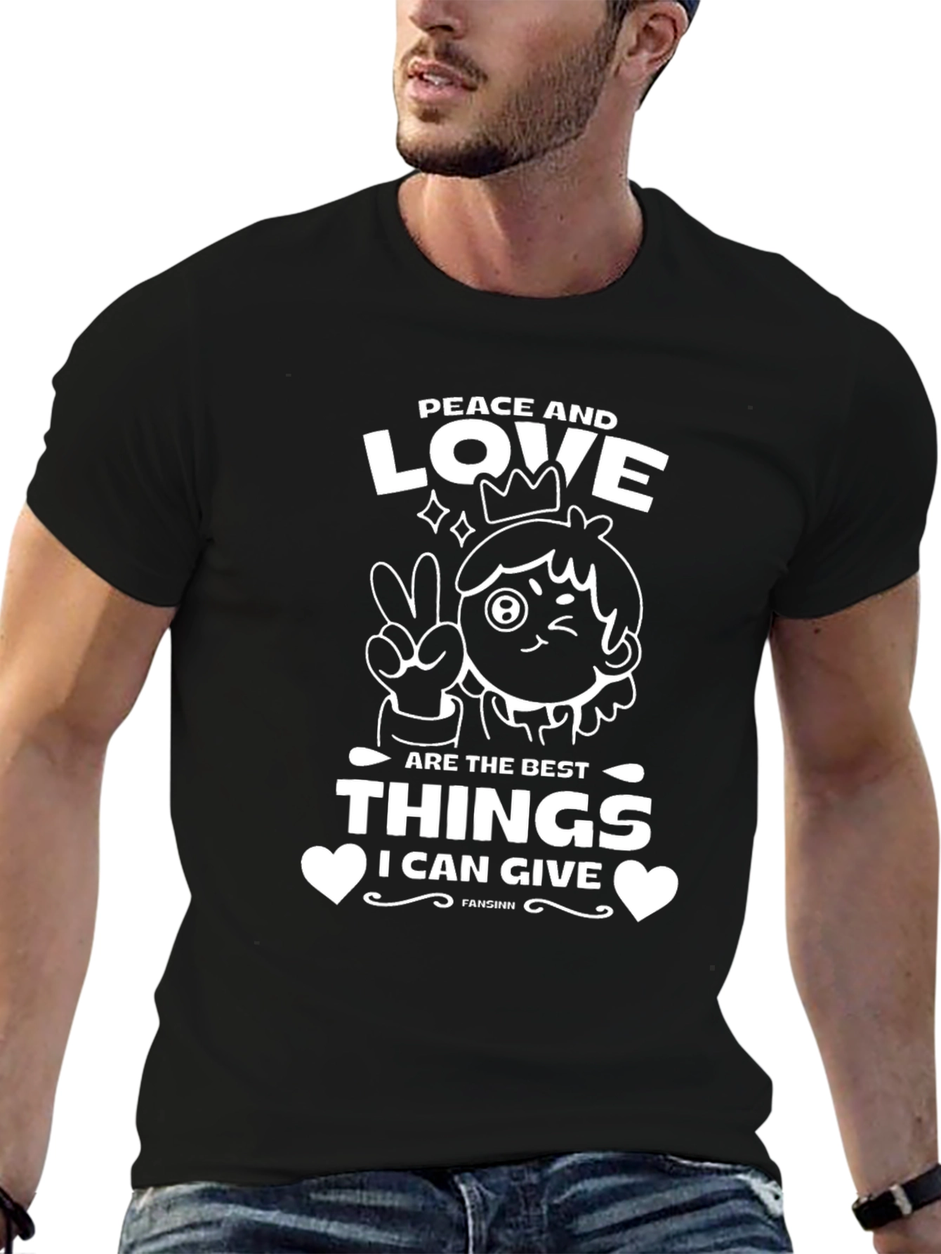 Black Peace and Love Graphic Tee - Best Things I Can Give view 6