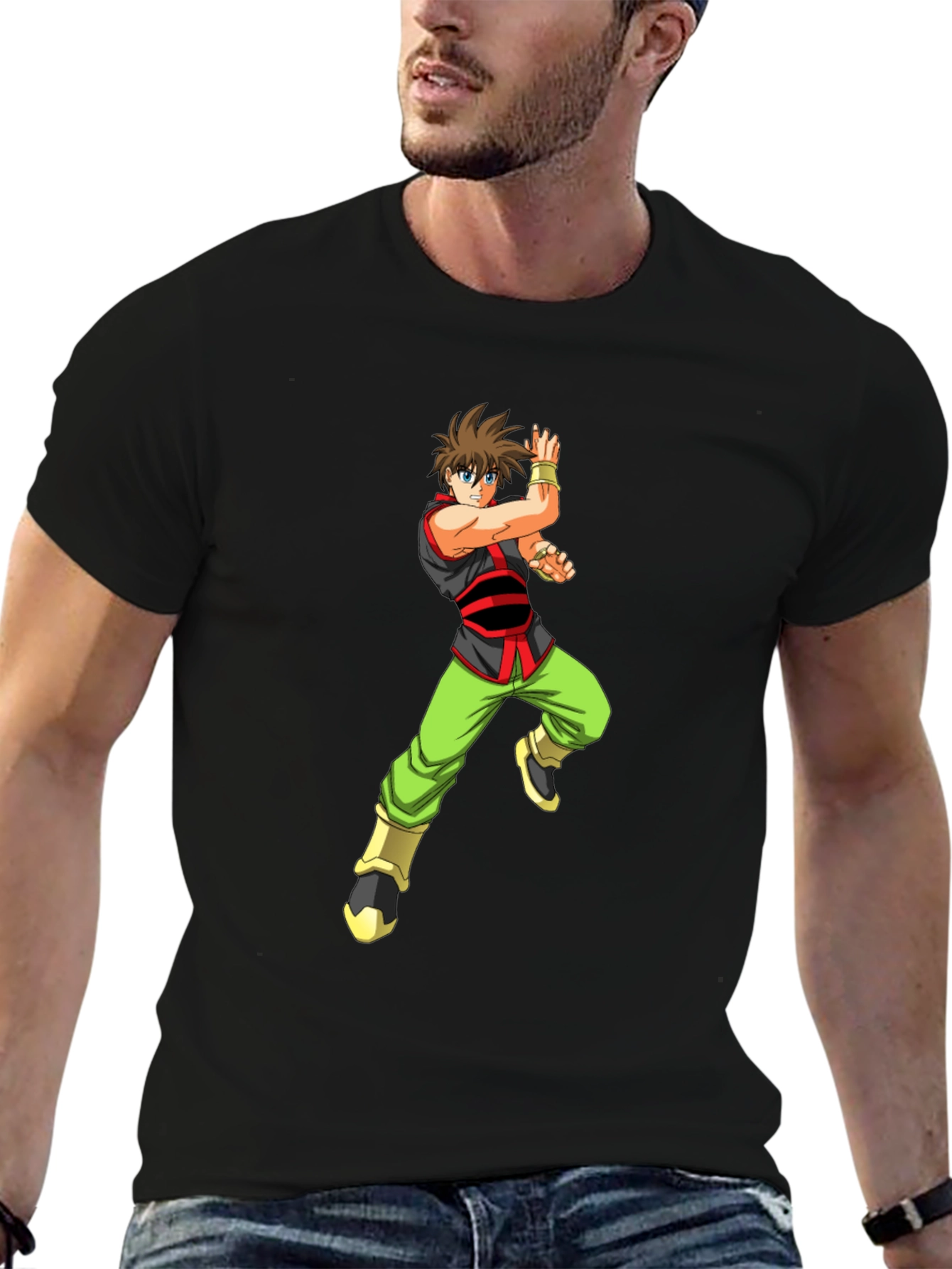 Anime Warrior Black T-Shirt - 6