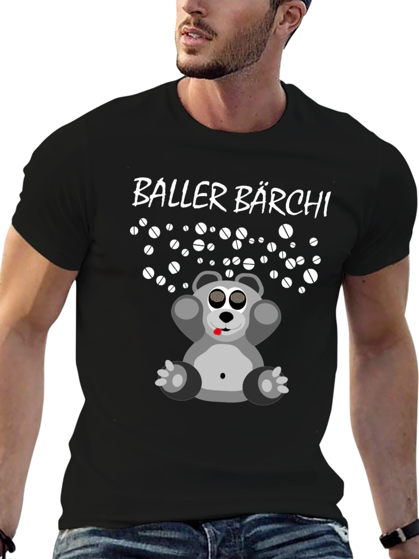 Black Baller Bärchi T-Shirt - Pill Dropping Bear Tee view 6