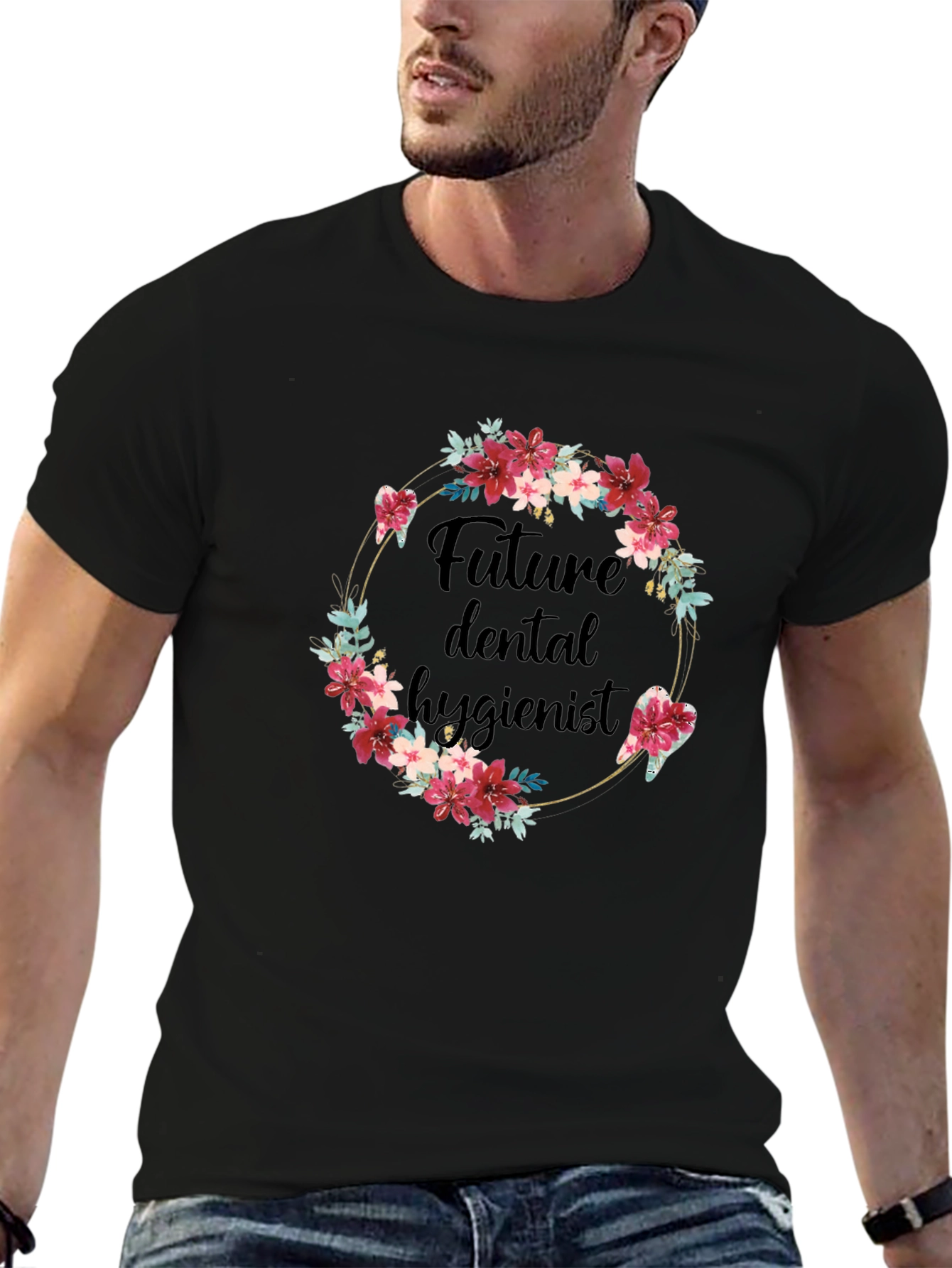 Future Dental Hygienist Floral T-Shirt - 6