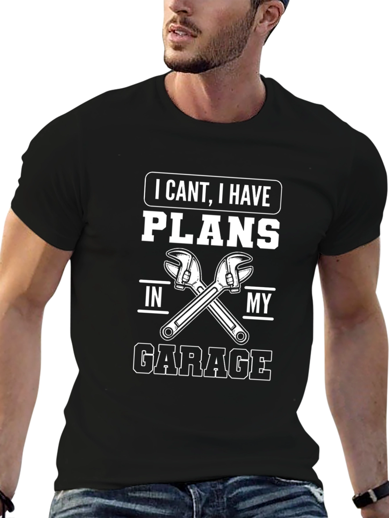 Black Garage Plans T-Shirt view 6