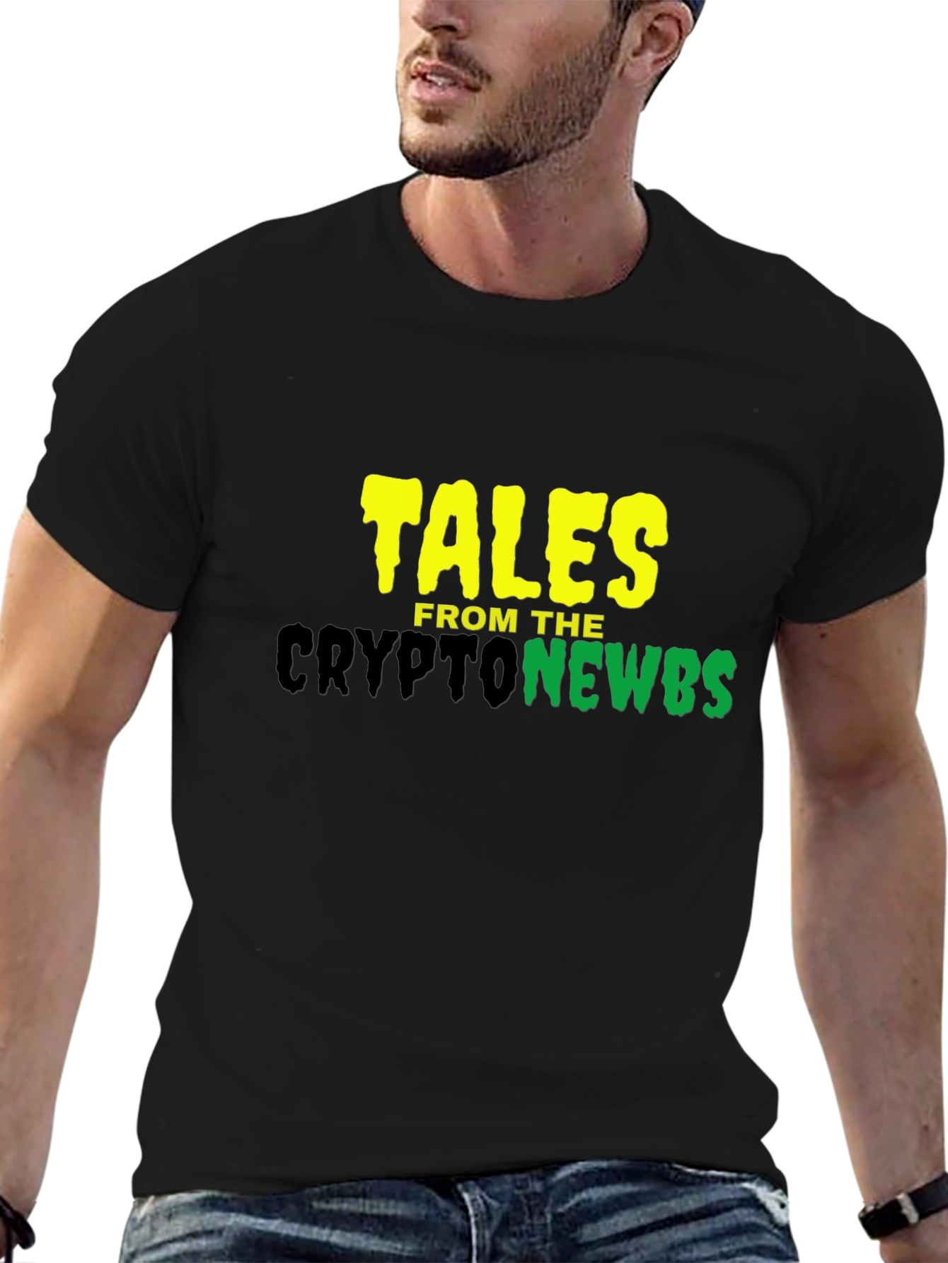 Black Tales From The Crypto Newbs Black T-Shirt view 6