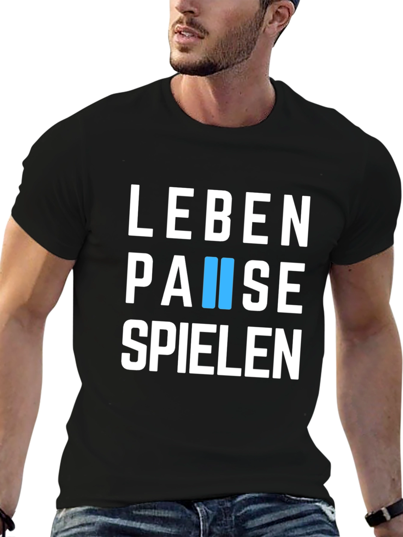 Black Leben Pause Spielen T-Shirt - Relax & Play view 6