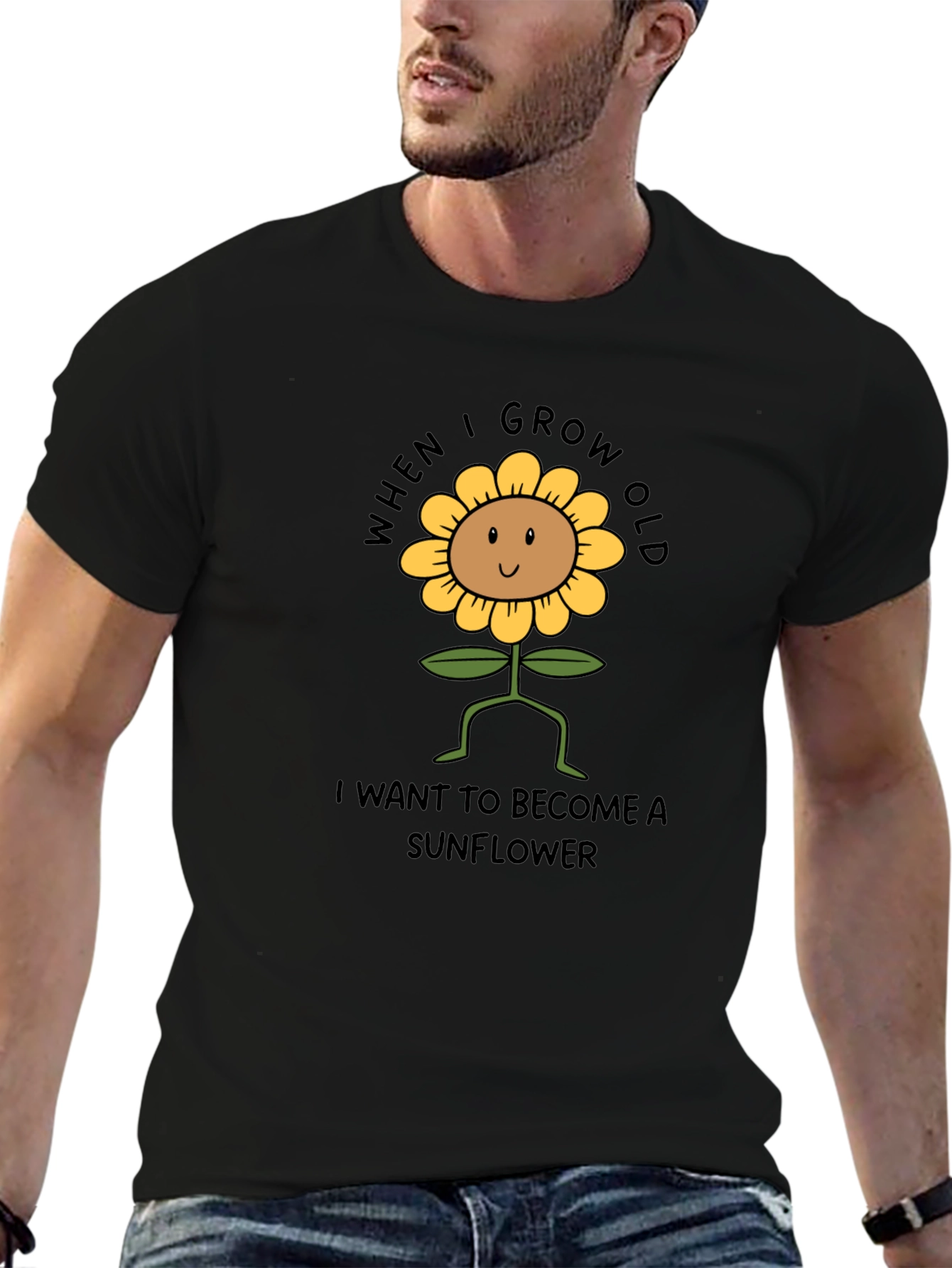 Black Sunflower Graphic Tee - When I Grow Old view 6