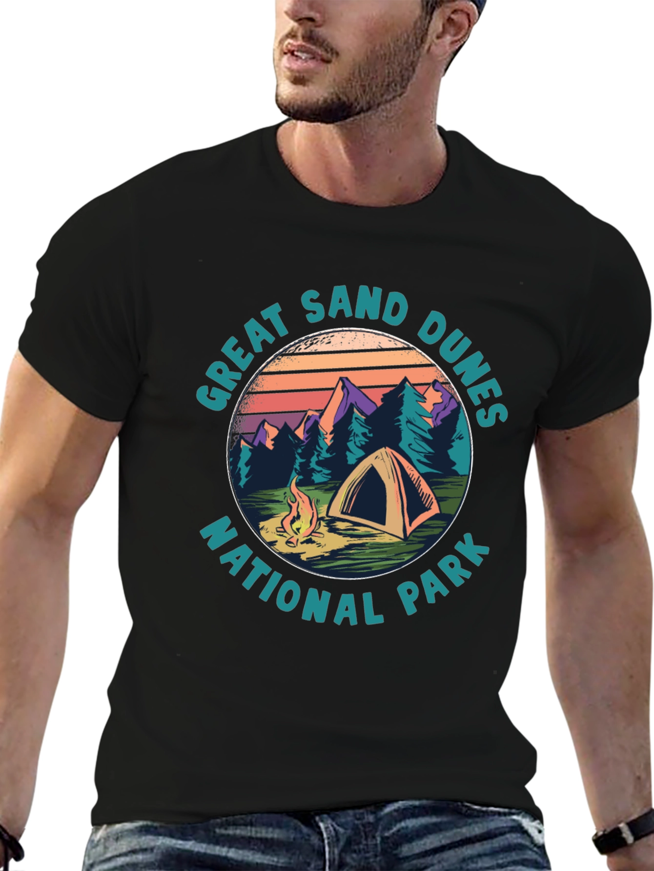 Black Great Sand Dunes National Park Tee view 6