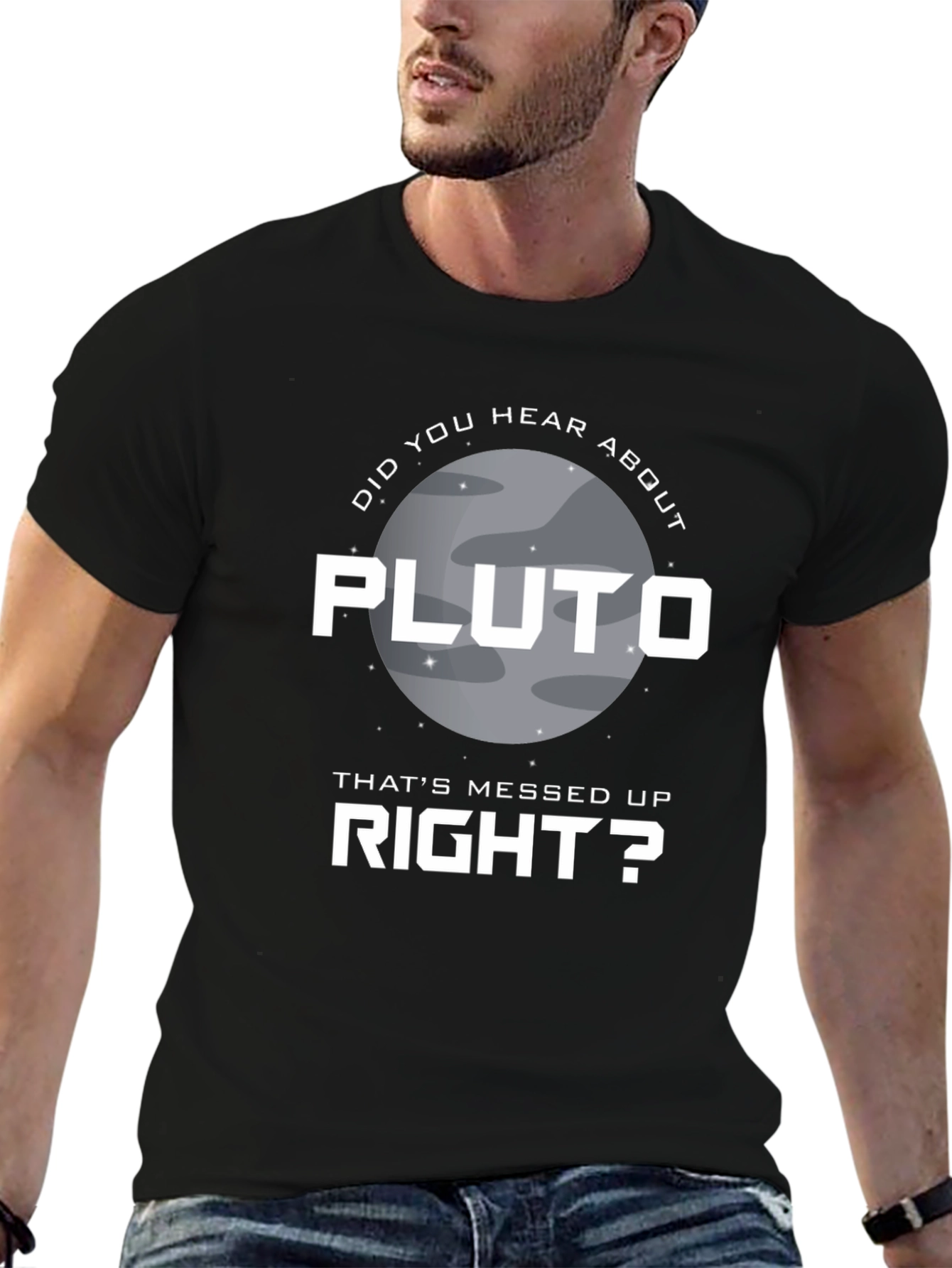 Black Pluto That's Messed Up T-Shirt view 6