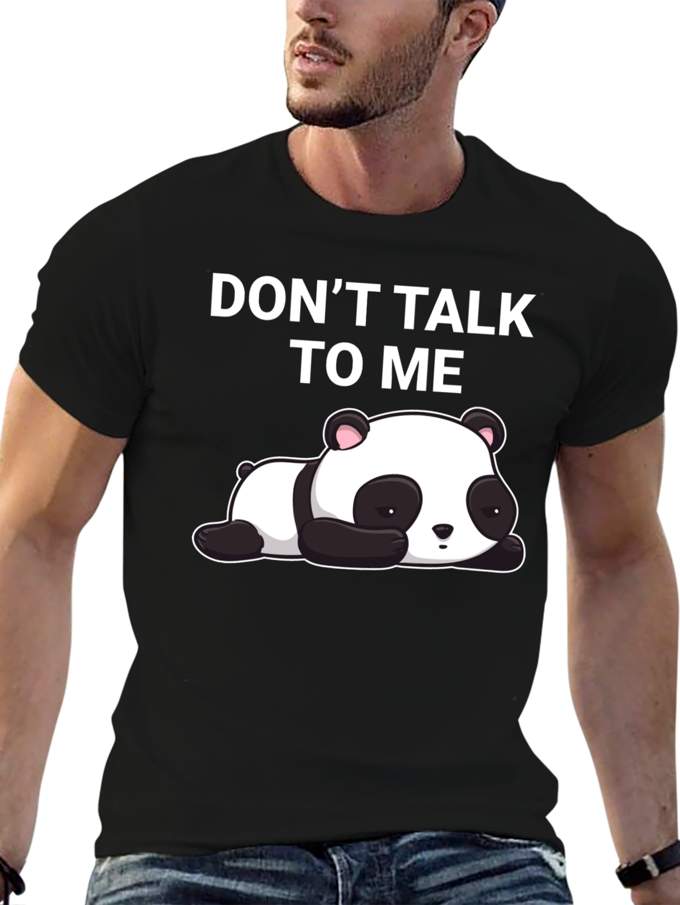Black Don't Talk To Me Panda T-Shirt view 6