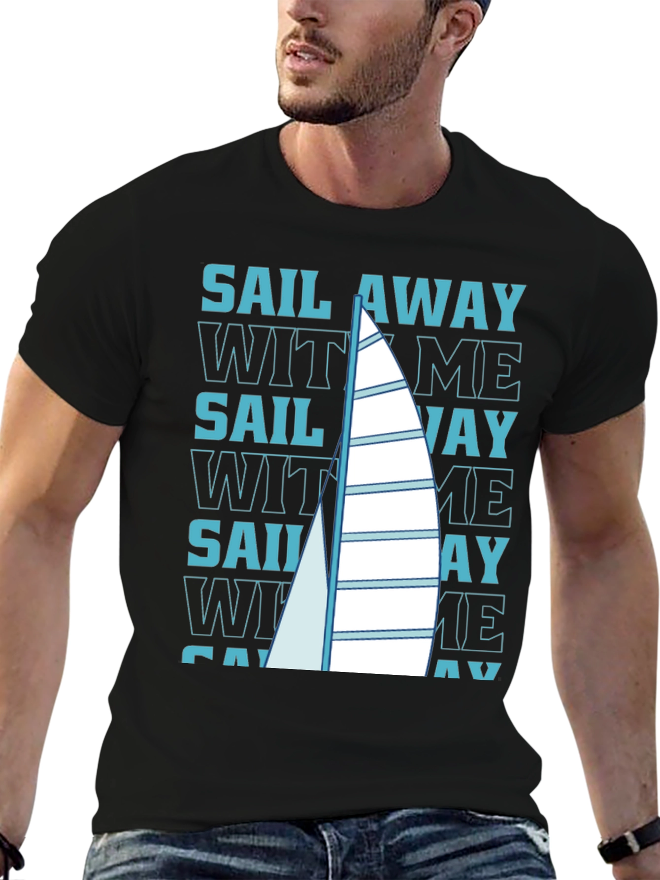 Black Sail Away With Me Graphic Tee view 6