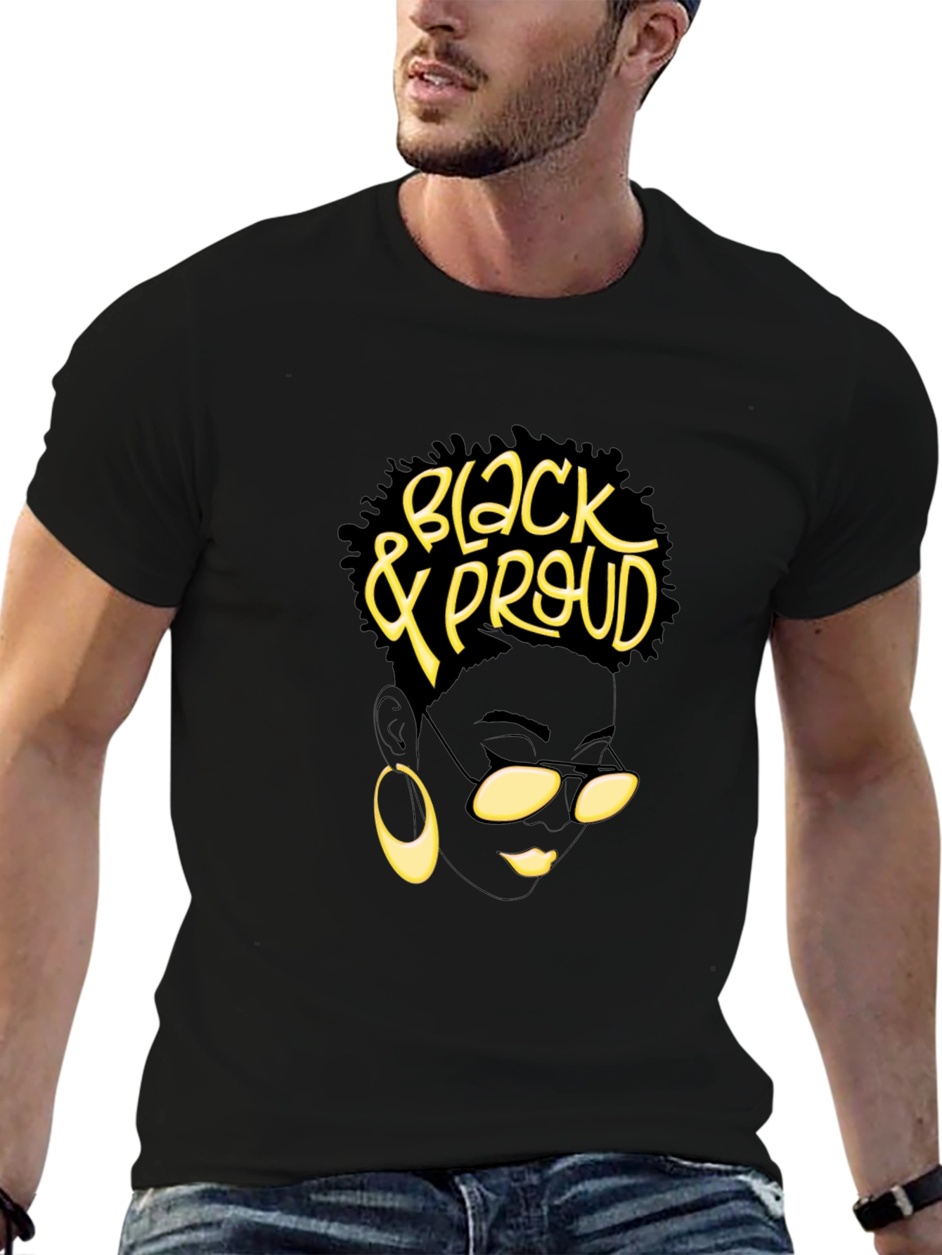 Black & Proud Graphic Tee - Stylish Statement T-Shirt - 6