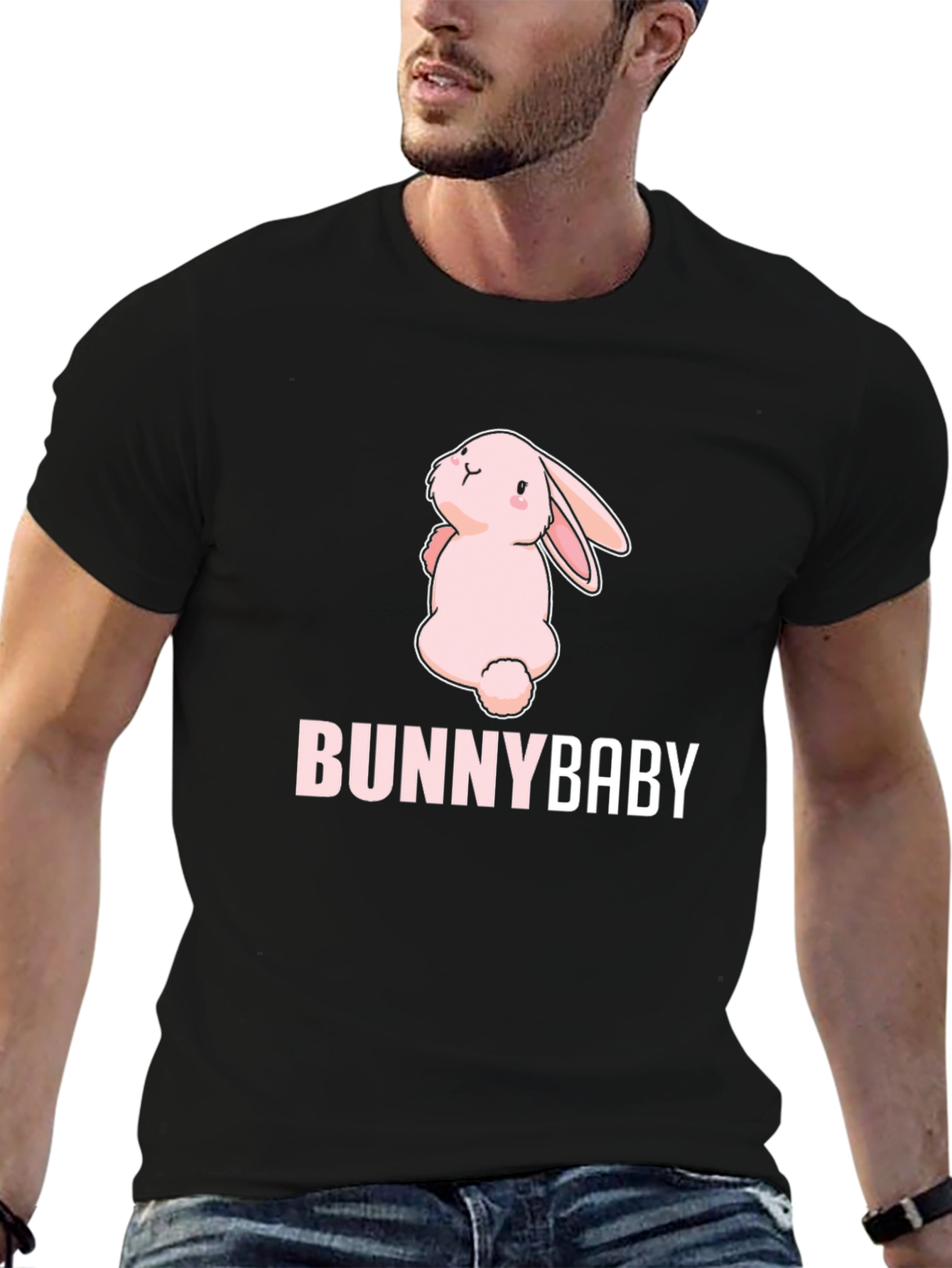 Black Bunny Baby Black T-Shirt view 6