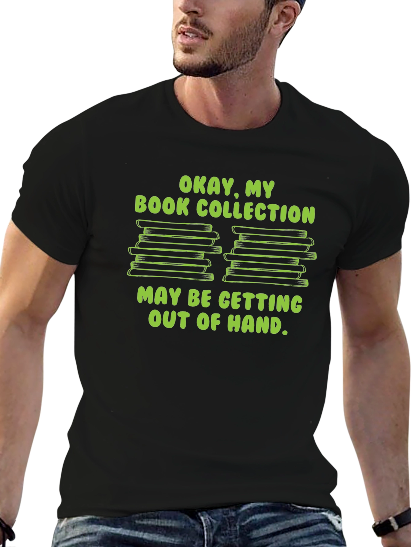 Black Funny Book Collection T-Shirt - Out of Hand view 6