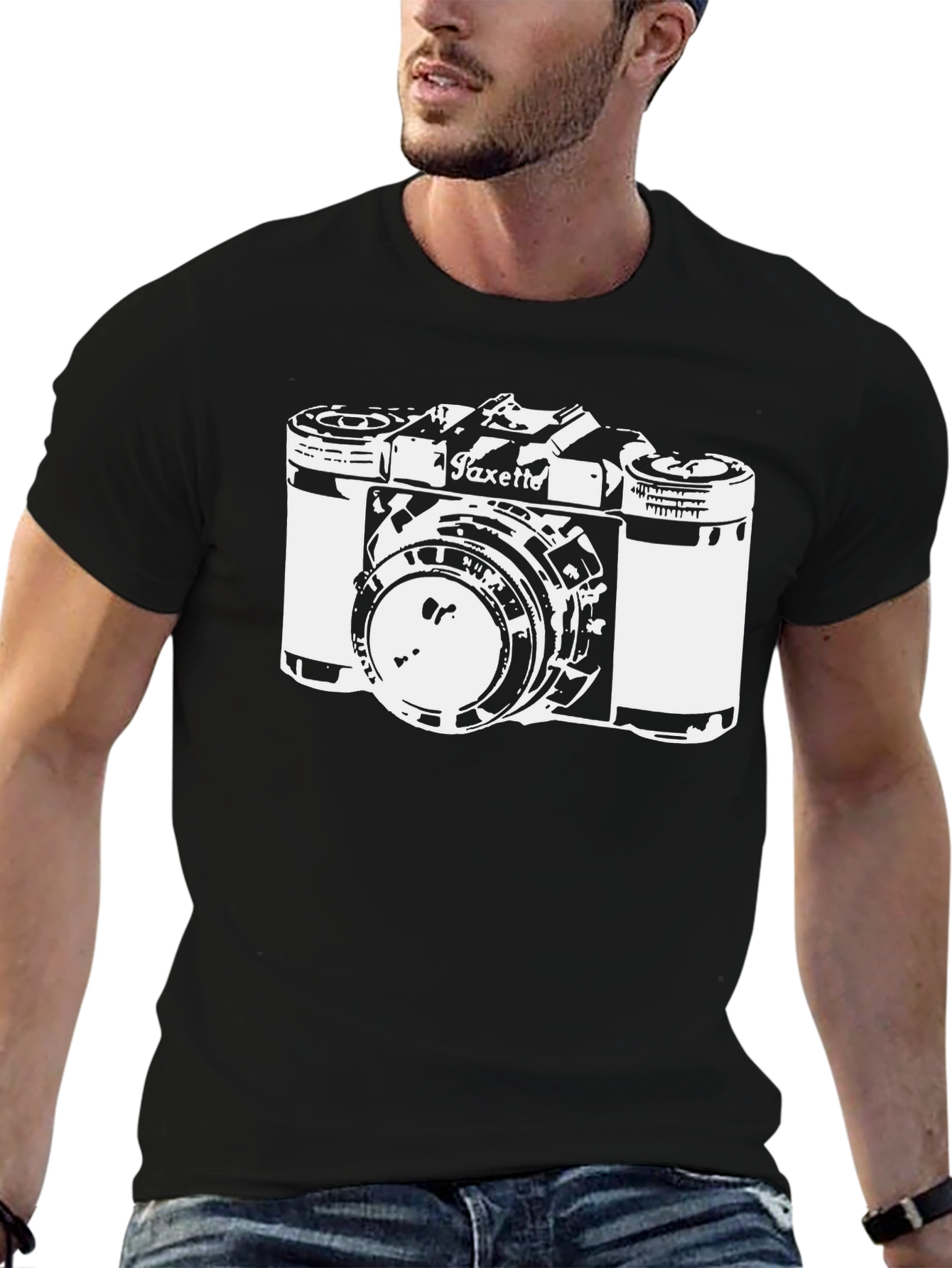 Black Vintage Camera Graphic T-Shirt - Classic Photography Tee view 6