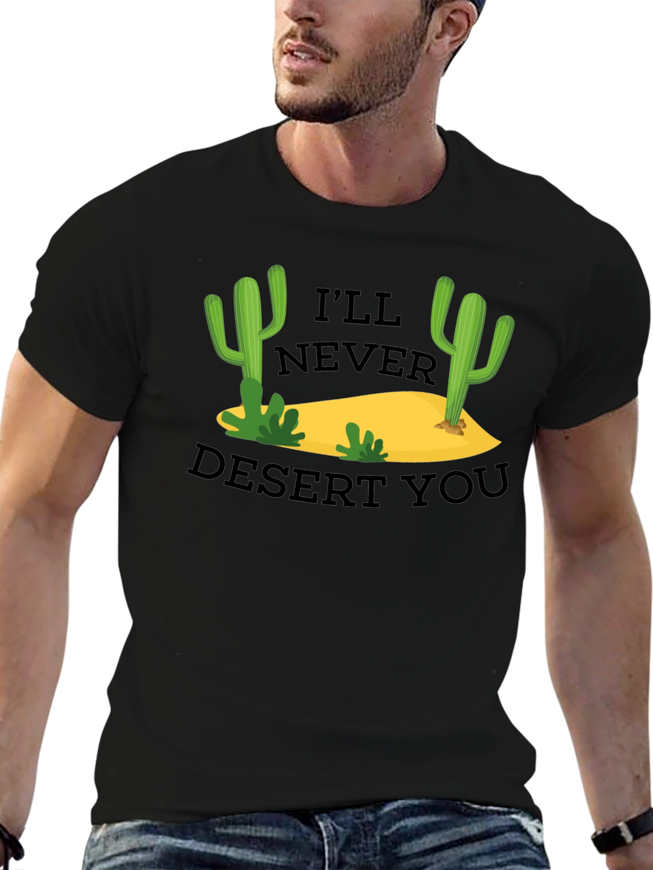 Black I'll Never Desert You T-Shirt view 6