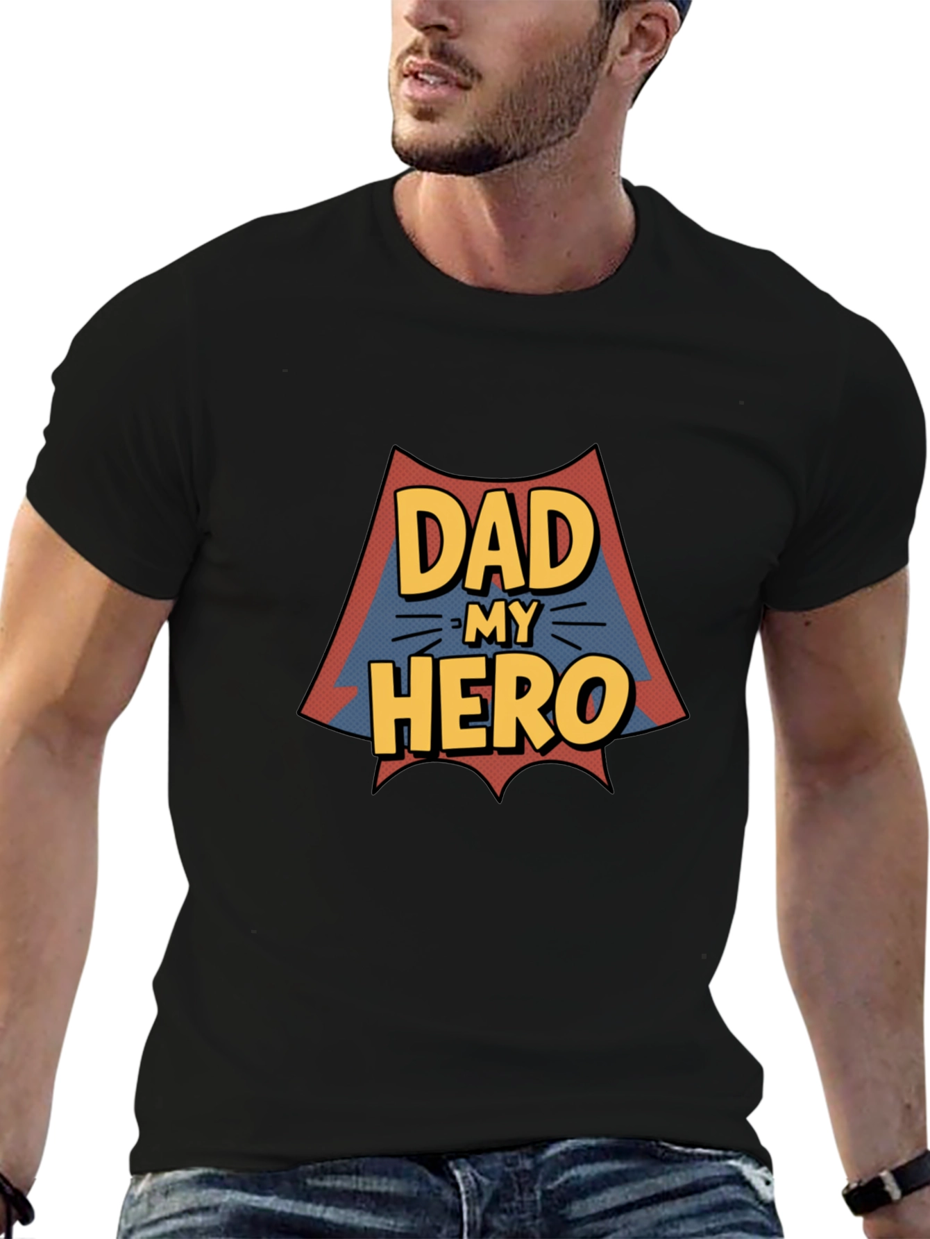 Dad My Hero Graphic Print T-Shirt - 6