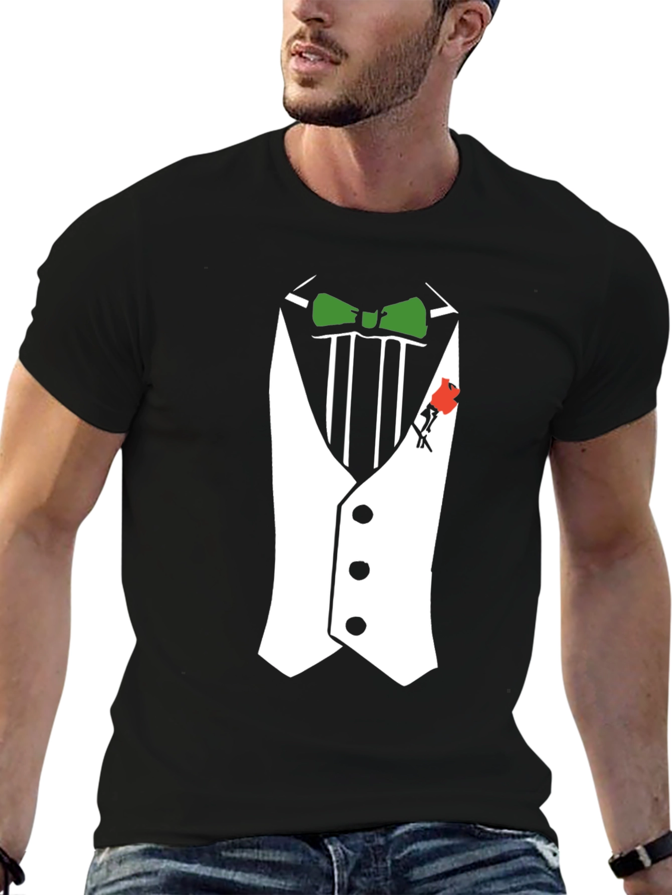 Black Tuxedo Graphic Tee - Formal Fun! view 6