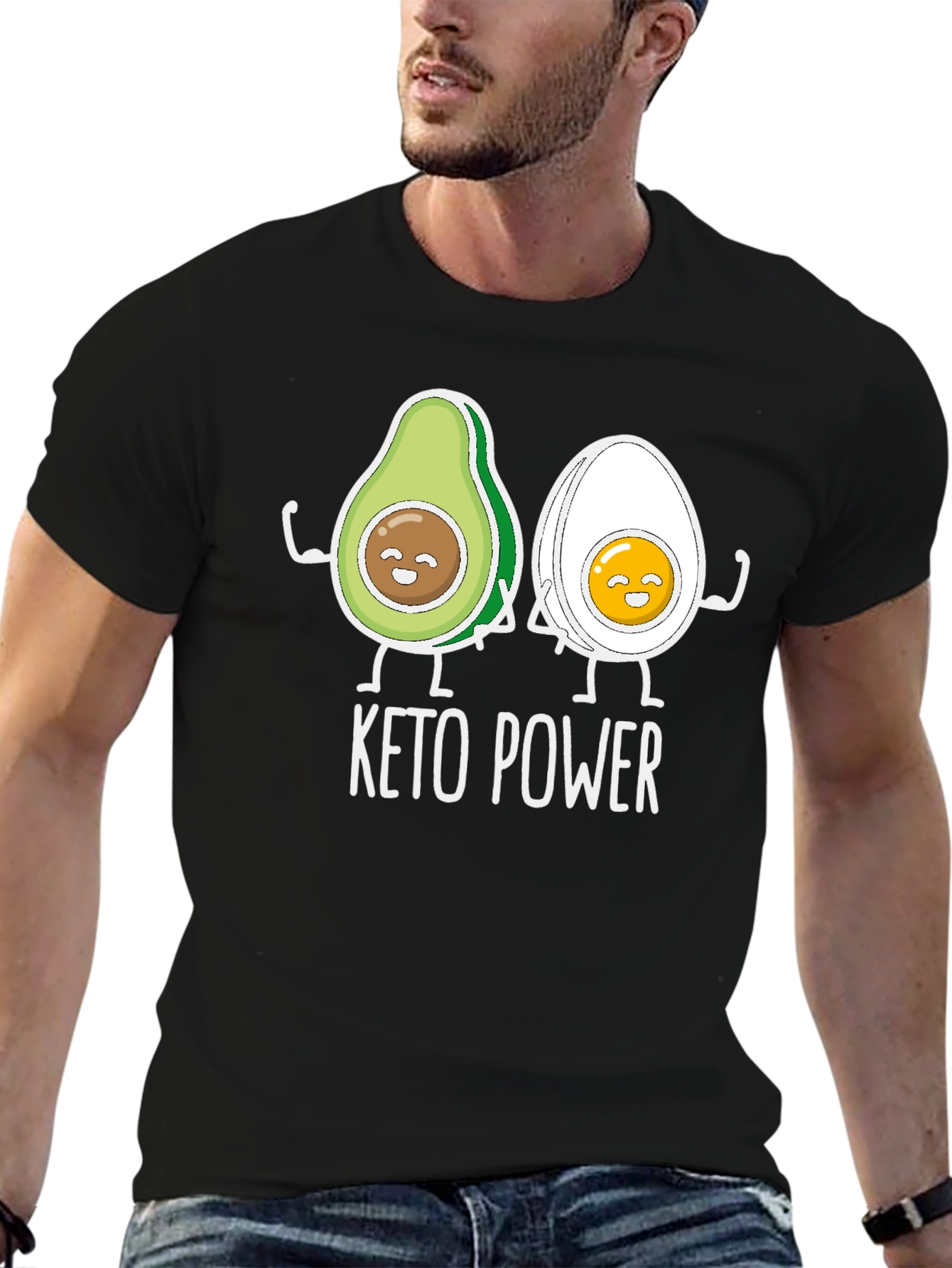 Black Keto Power Graphic T-Shirt view 6