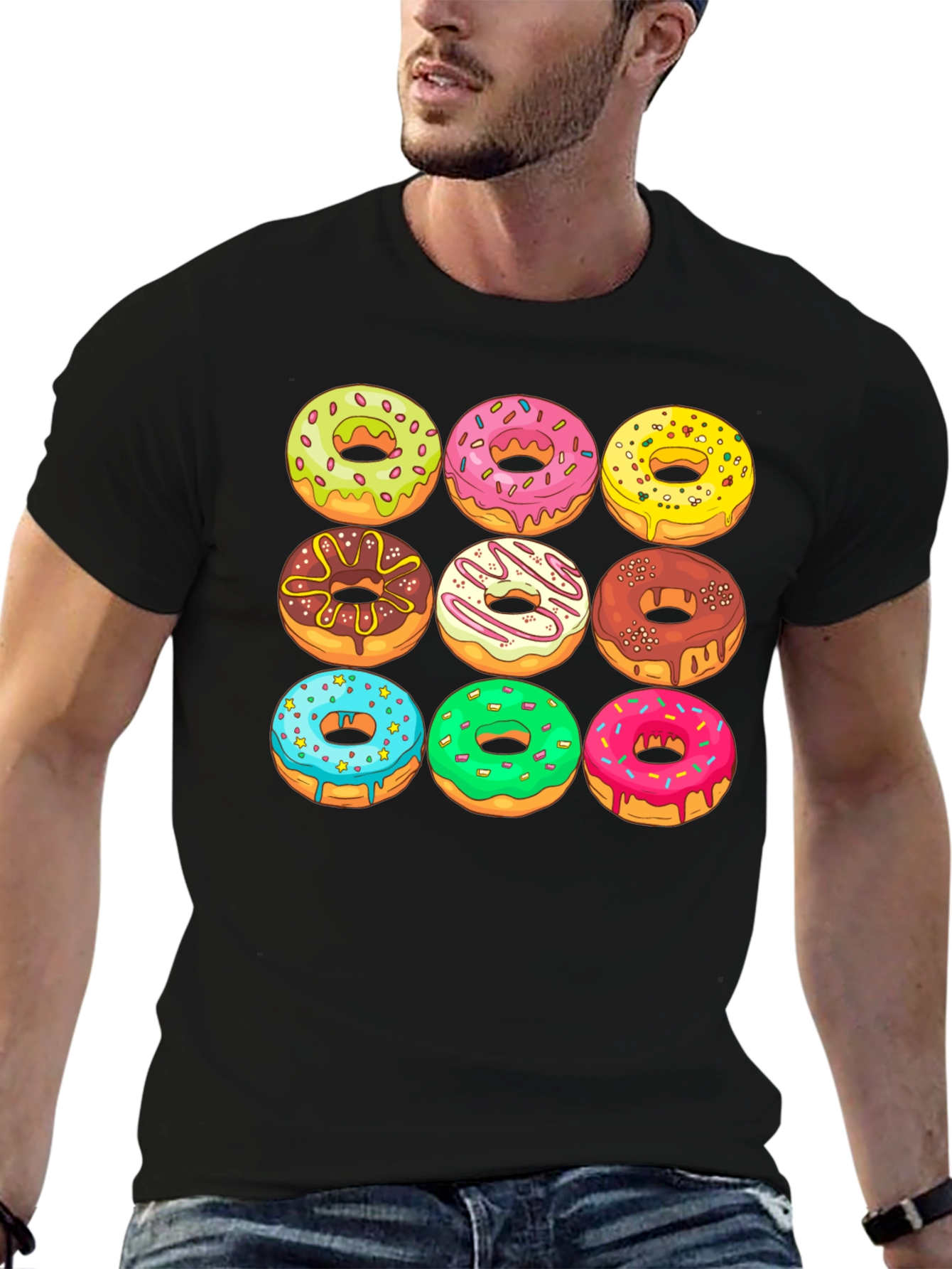 Black Donut Graphic Tee - Deliciously Fun! view 6