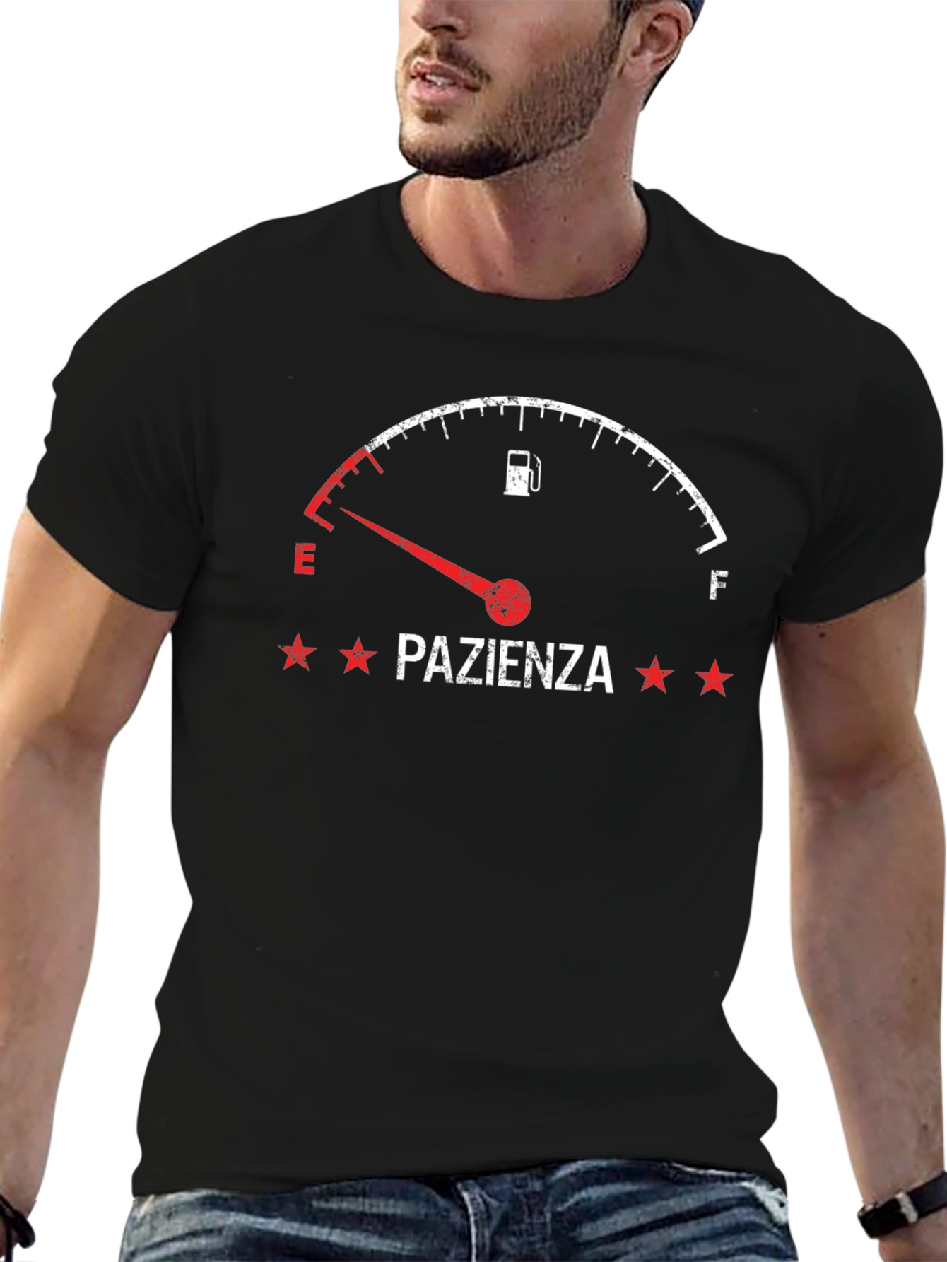 Black Pazienza Empty Tank Graphic T-Shirt view 6
