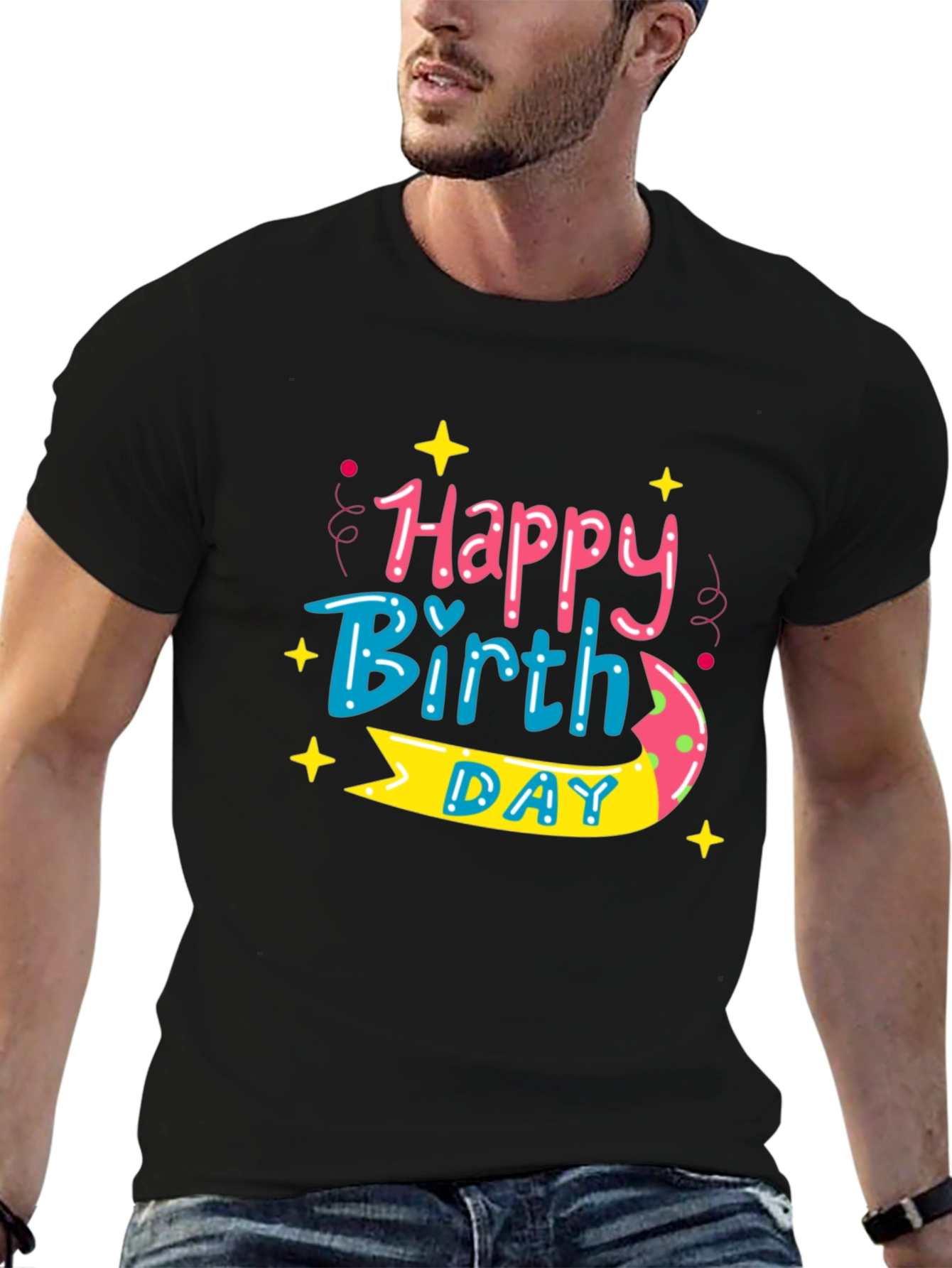 Happy Birthday Graphic Tee - Stylish Celebration Shirt - 6