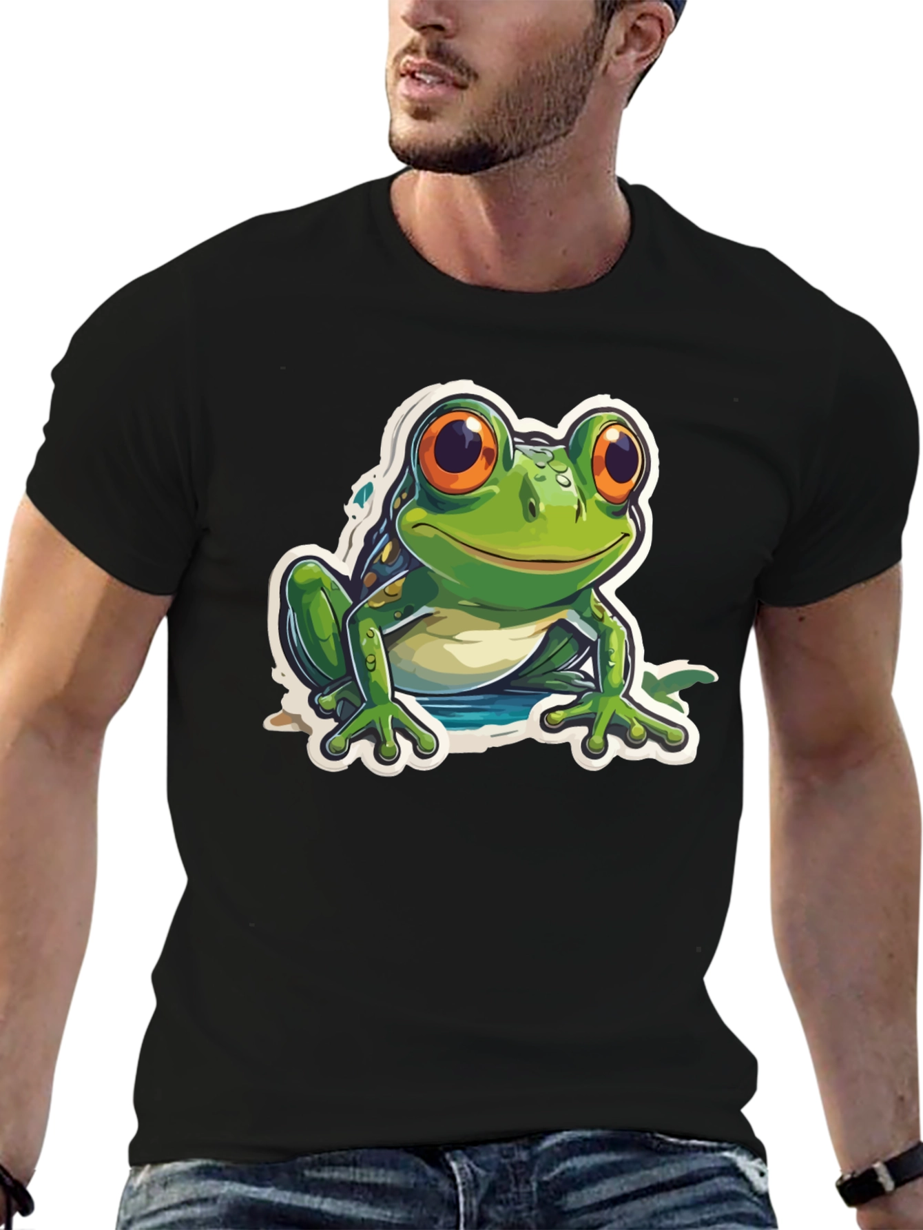 Black Frog Graphic Black T-Shirt view 6