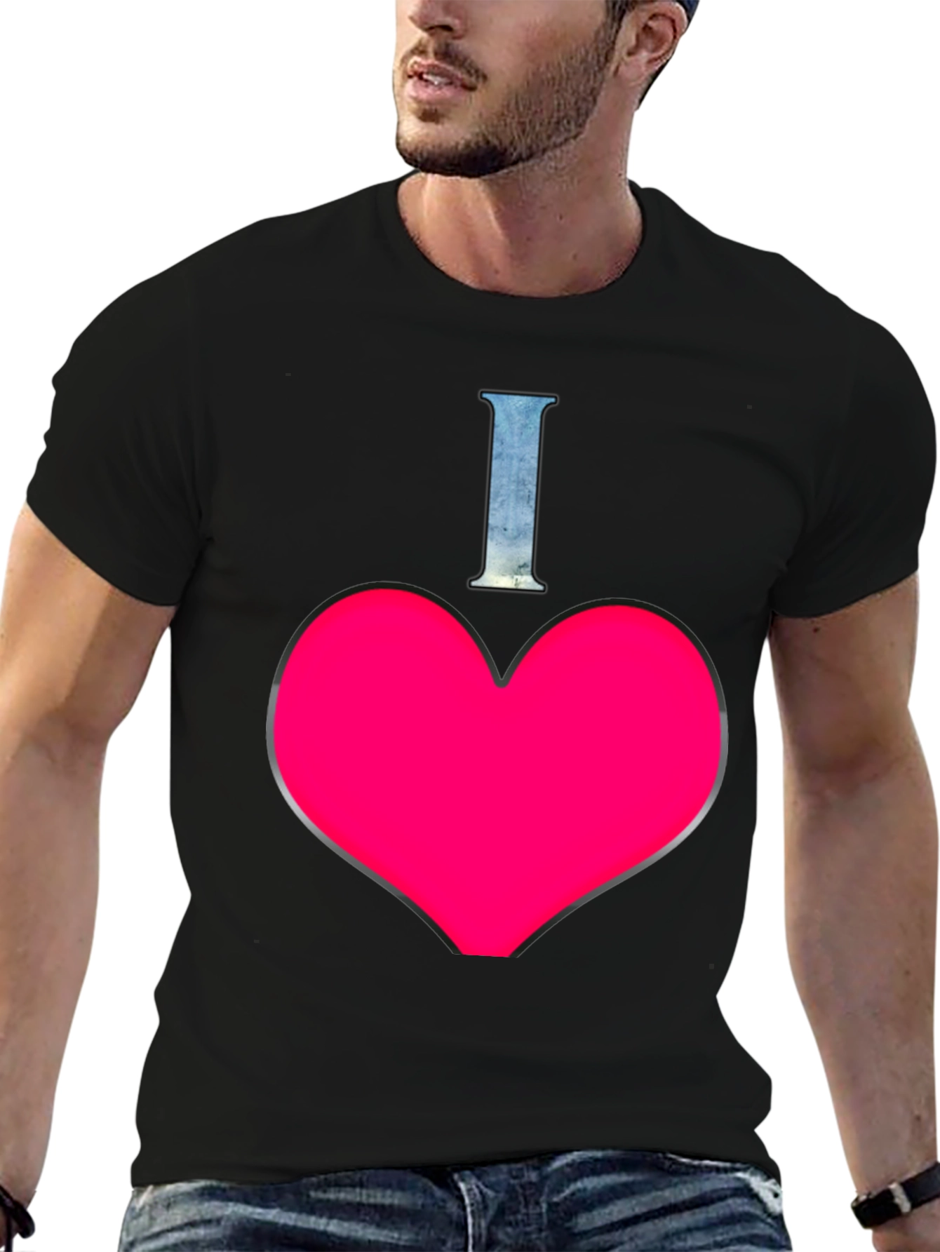 Black I Heart T-Shirt - Stylish Graphic Tee view 6