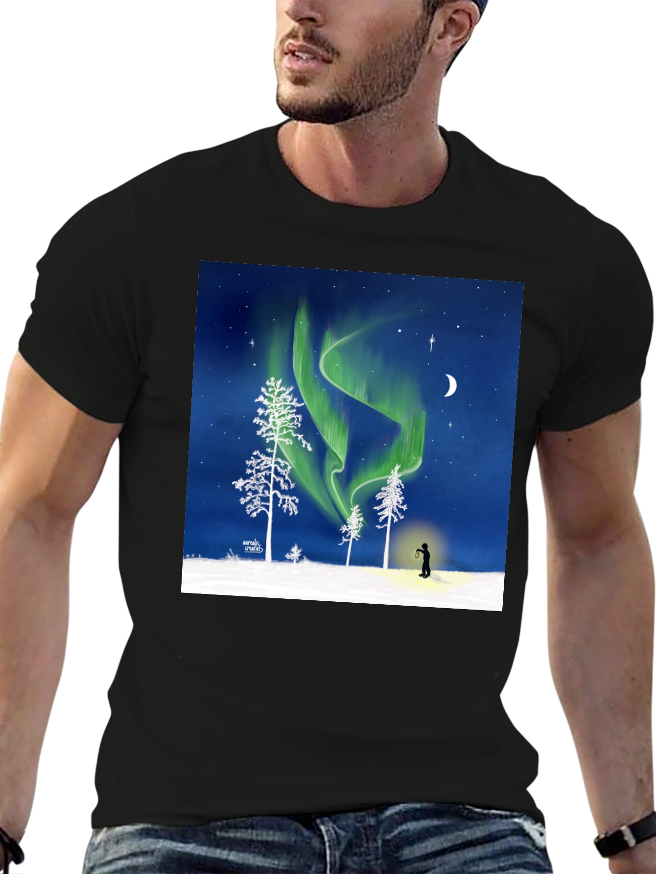 Aurora Borealis Graphic Tee - Northern Lights Shirt - 6