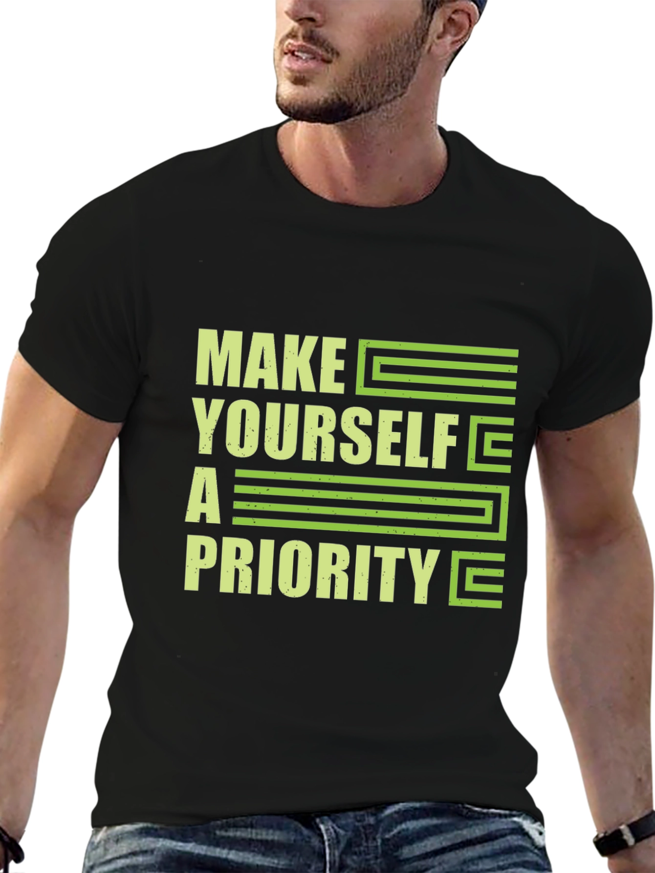 Black Make Yourself a Priority T-Shirt view 6