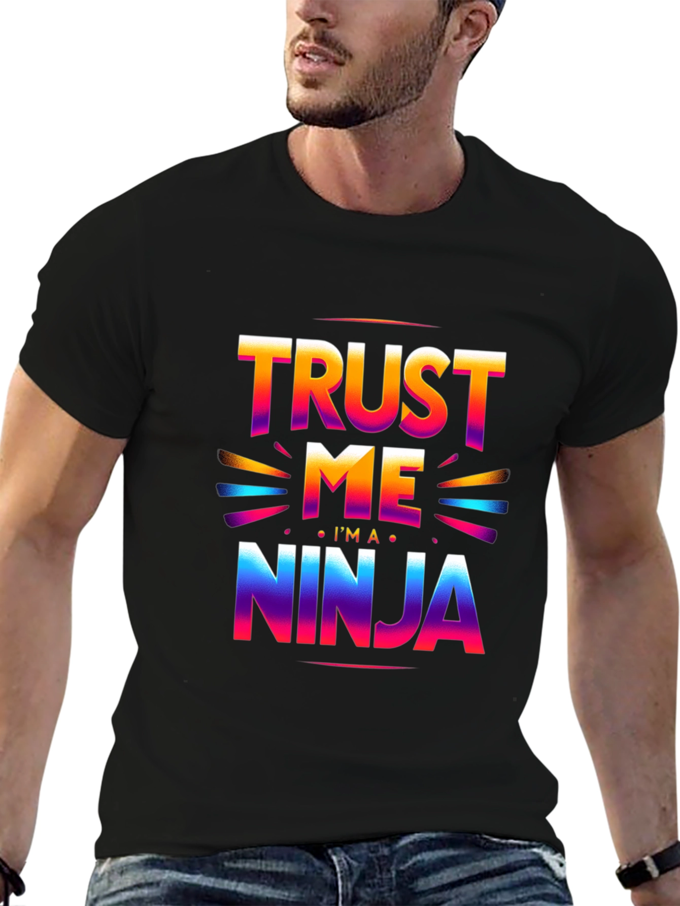 Black Trust Me, I'm a Ninja T-Shirt view 6
