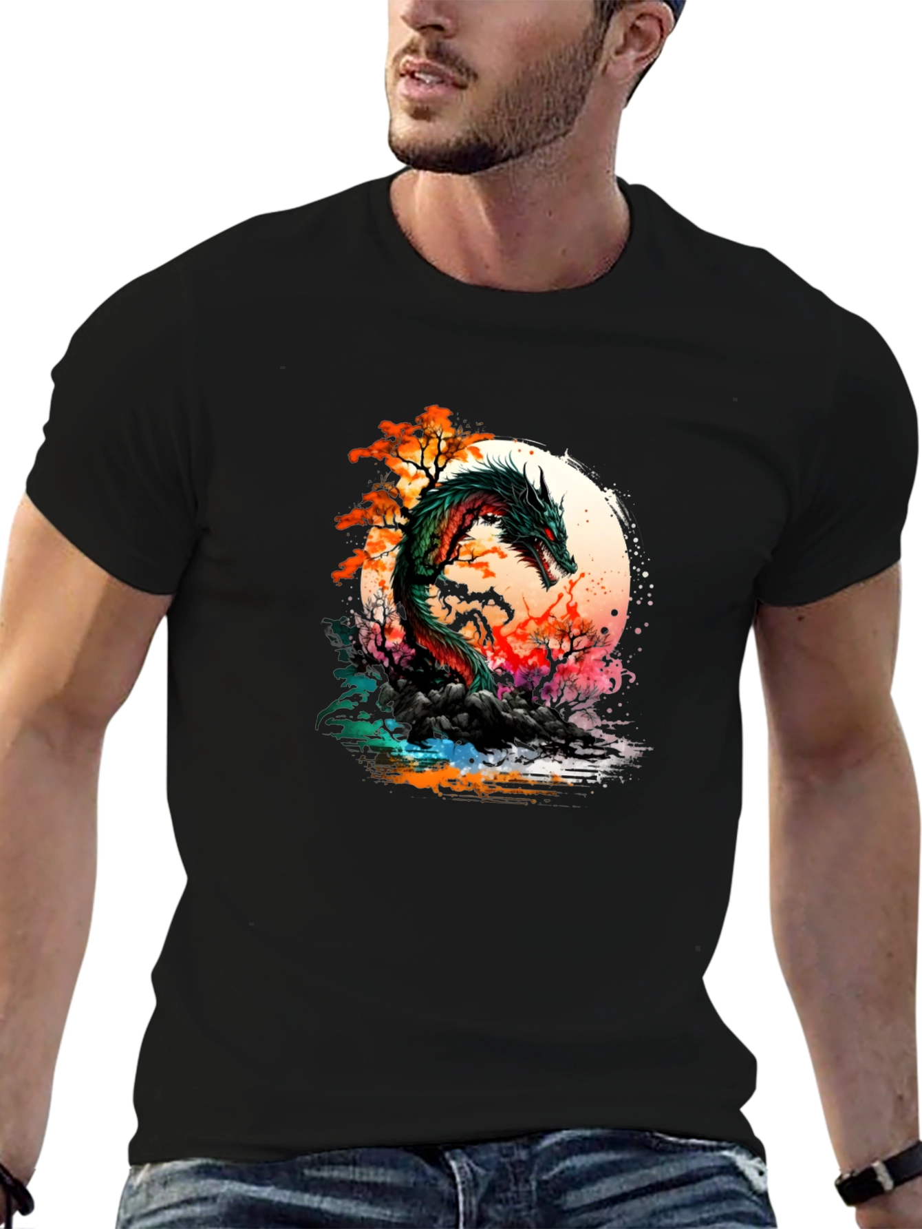 Black Dragon Graphic Tee - Unique Design view 6