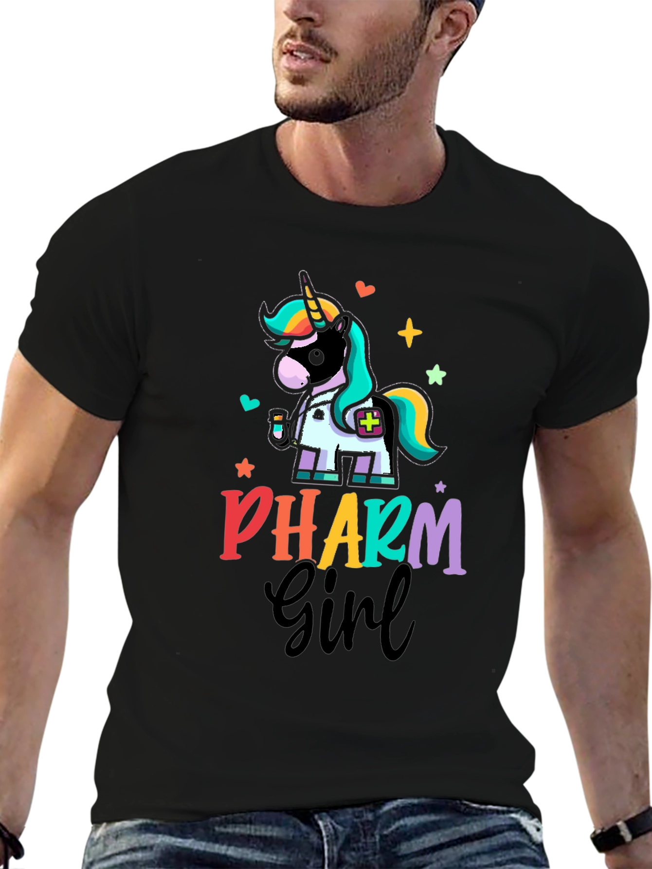 Black Pharm Girl Unicorn T-Shirt view 6