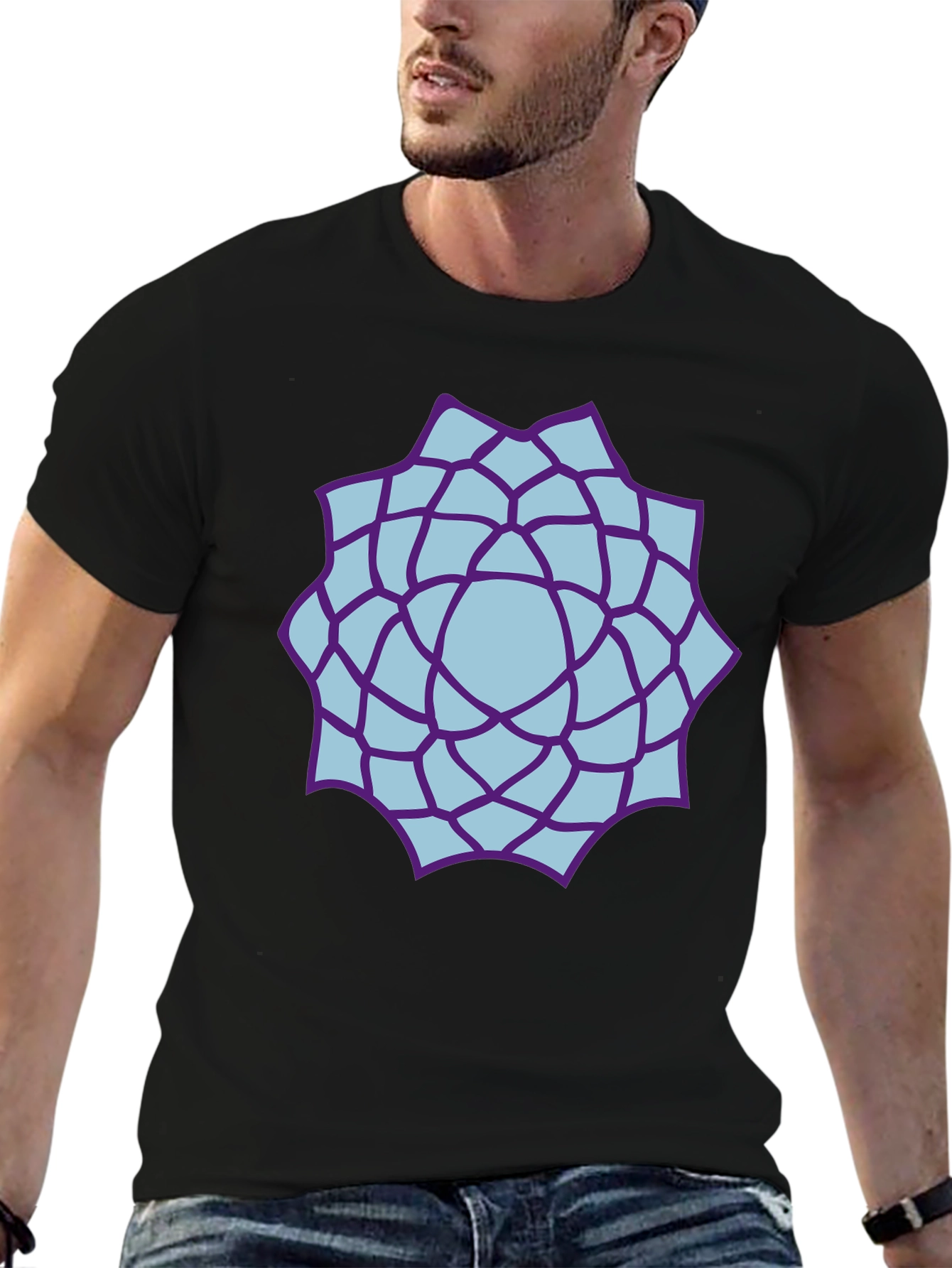 Black Crown Chakra Black T-Shirt view 6