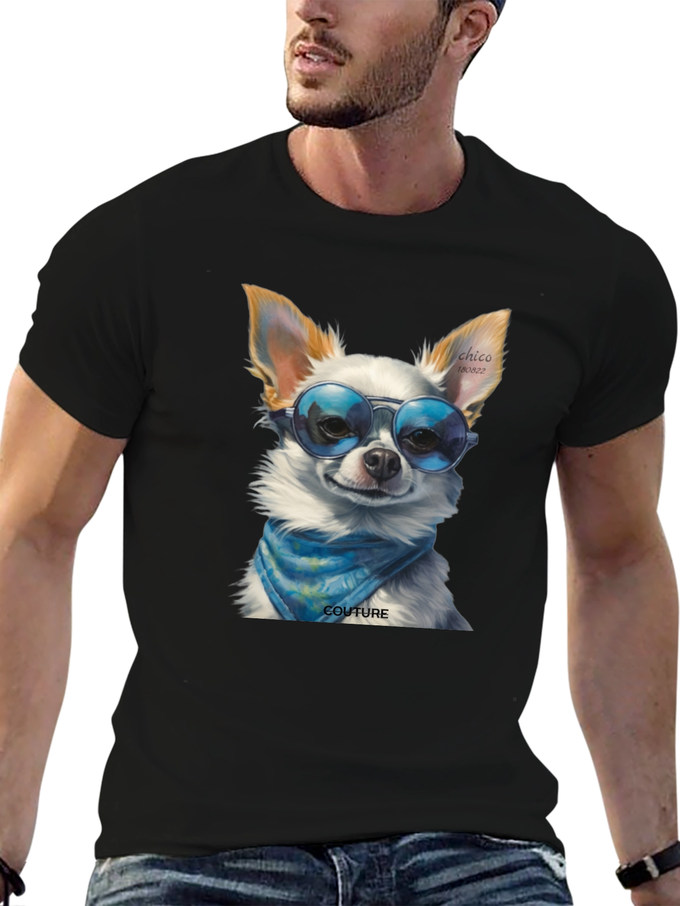 Black Cool Dog Couture Black T-Shirt view 6