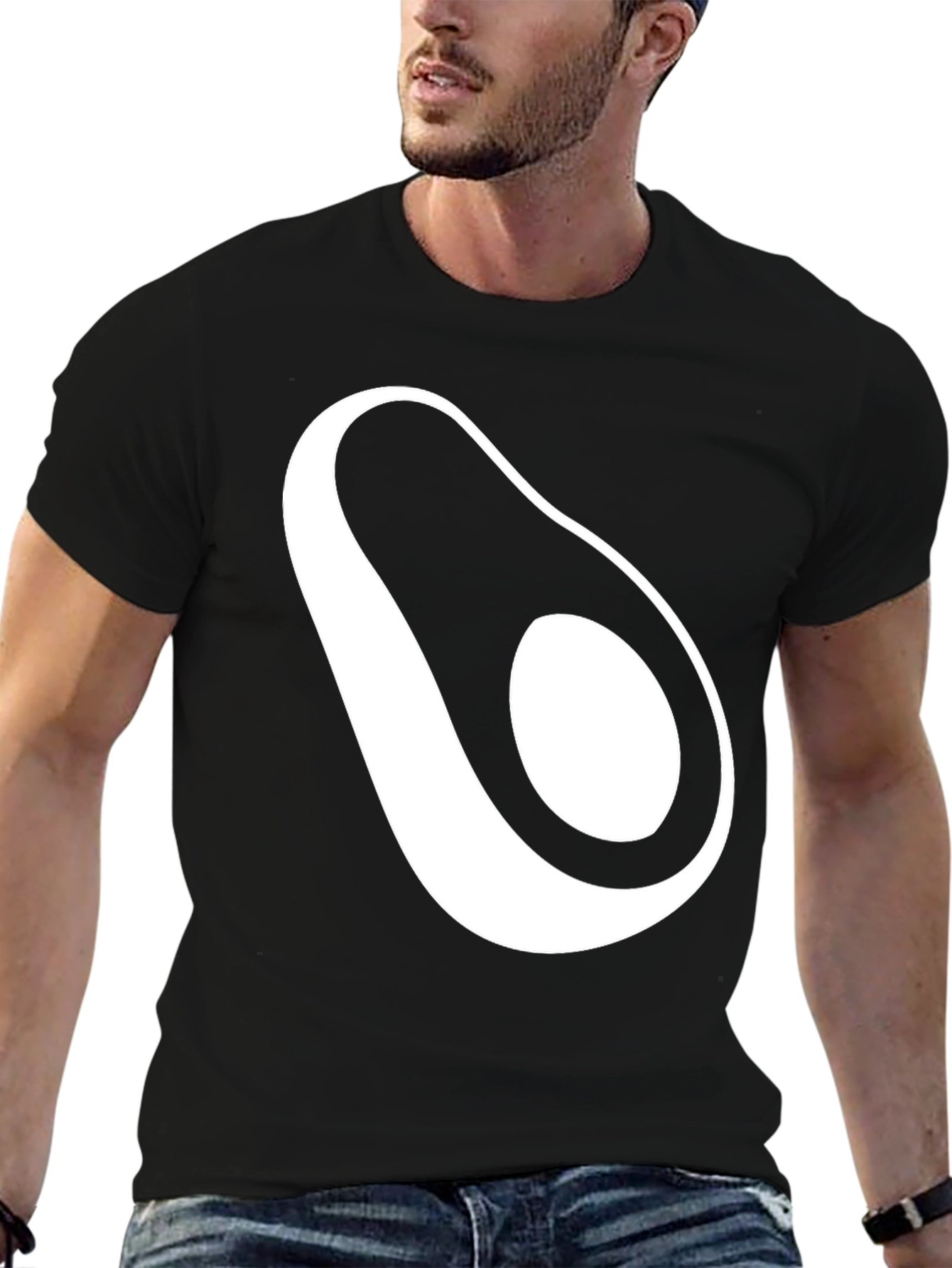 Black Avocado Graphic Tee - Stylish Black T-Shirt view 6