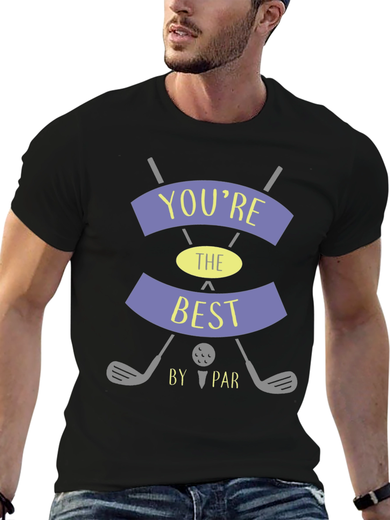Black You're The Best By Par Golf T-Shirt view 6