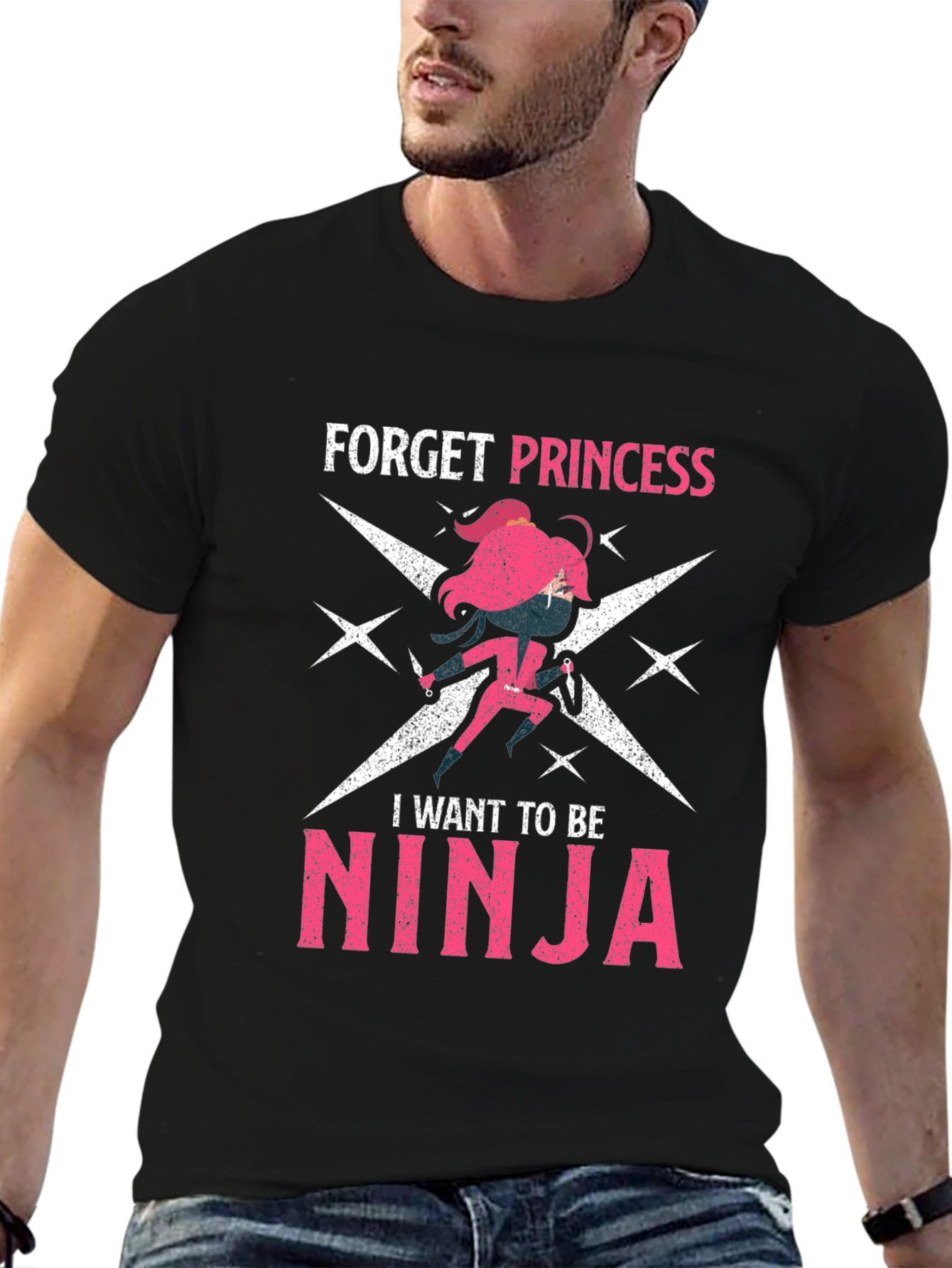 Black Forget Princess, Be Ninja Graphic Tee view 6