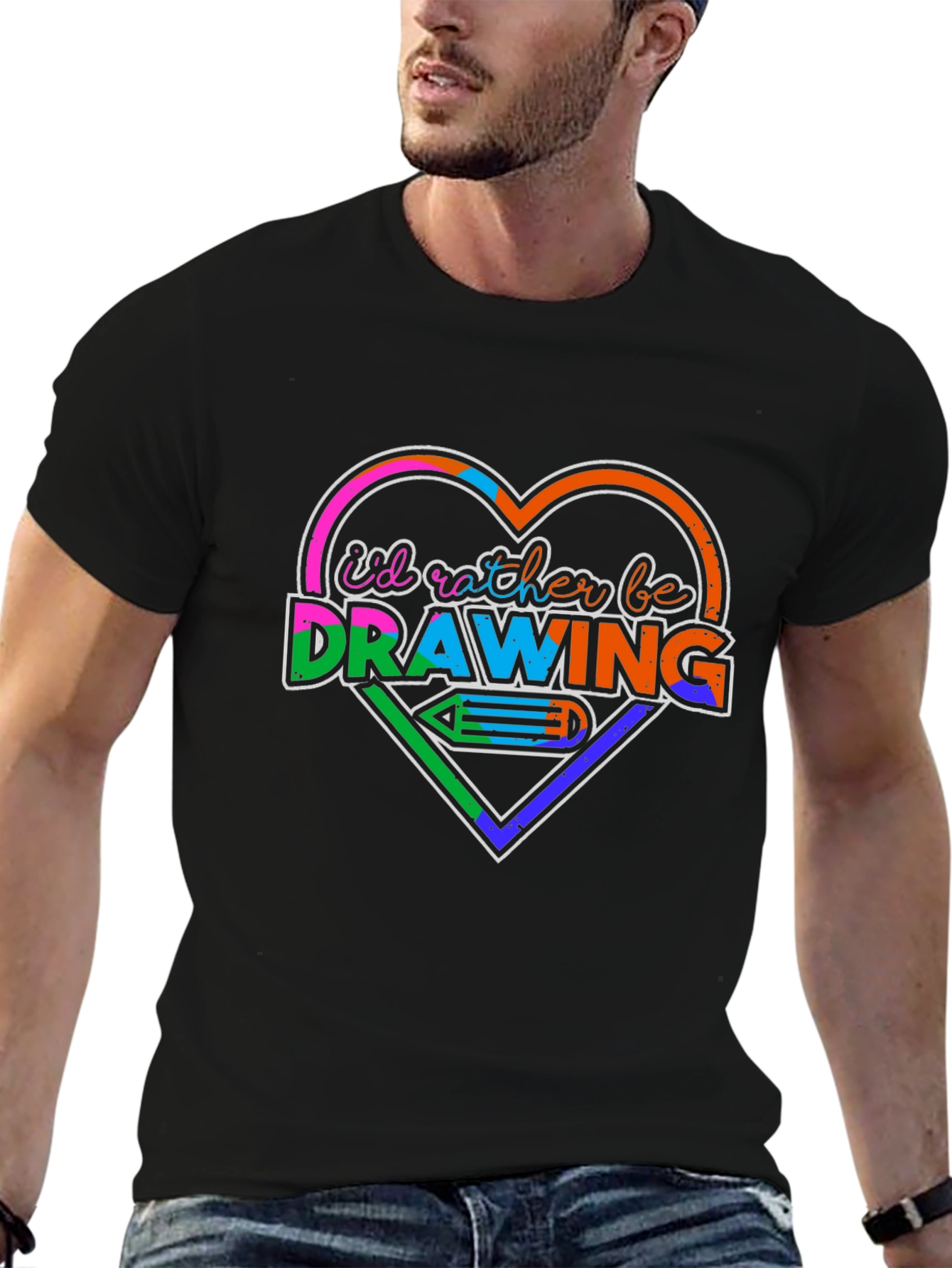 I'd Rather Be Drawing T-Shirt - Artistic Graphic Tee - 6