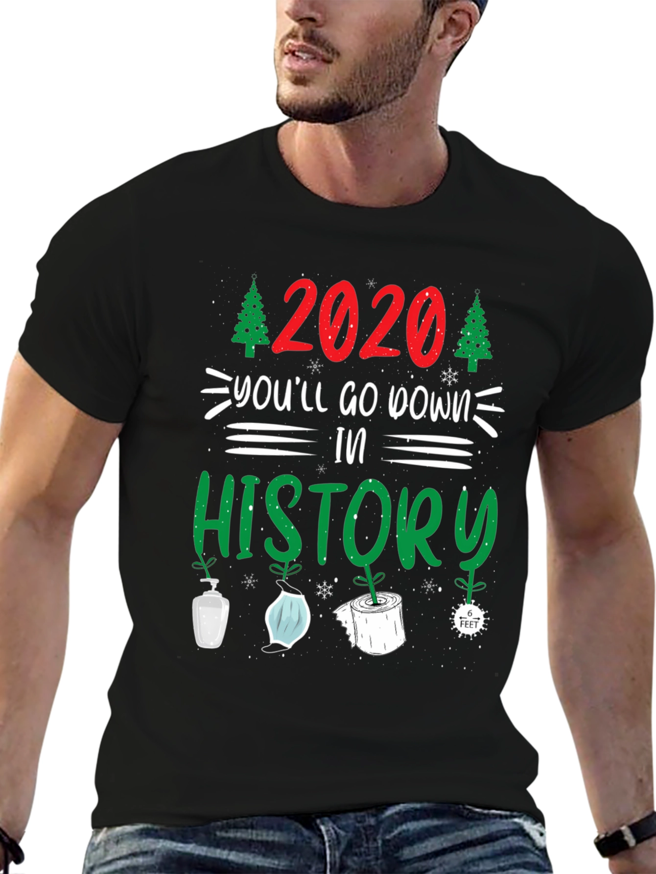 Black 2020 History Graphic Tee view 6