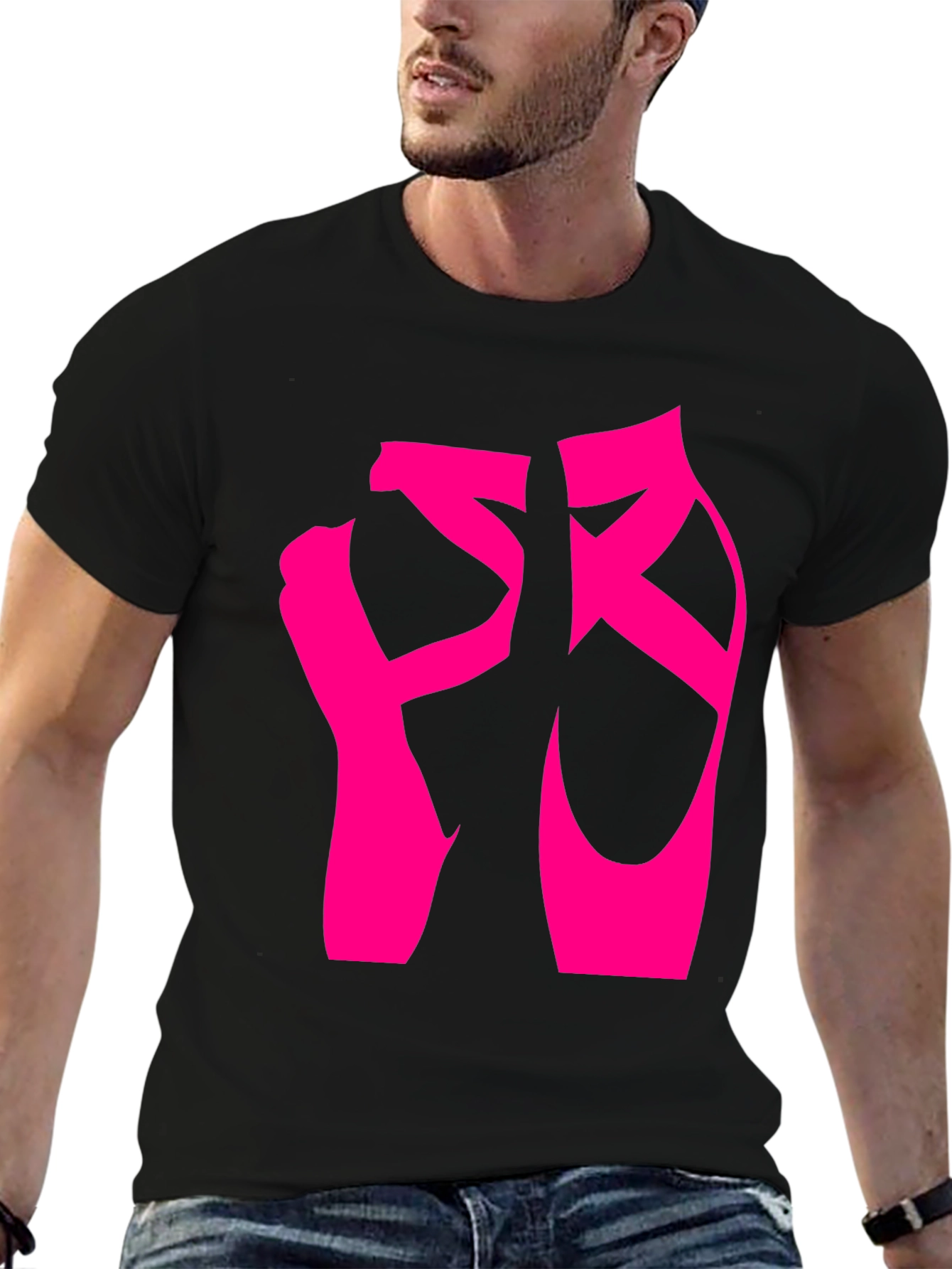 Black Ballet Shoes Graphic Tee - Dance Lover T-Shirt view 6