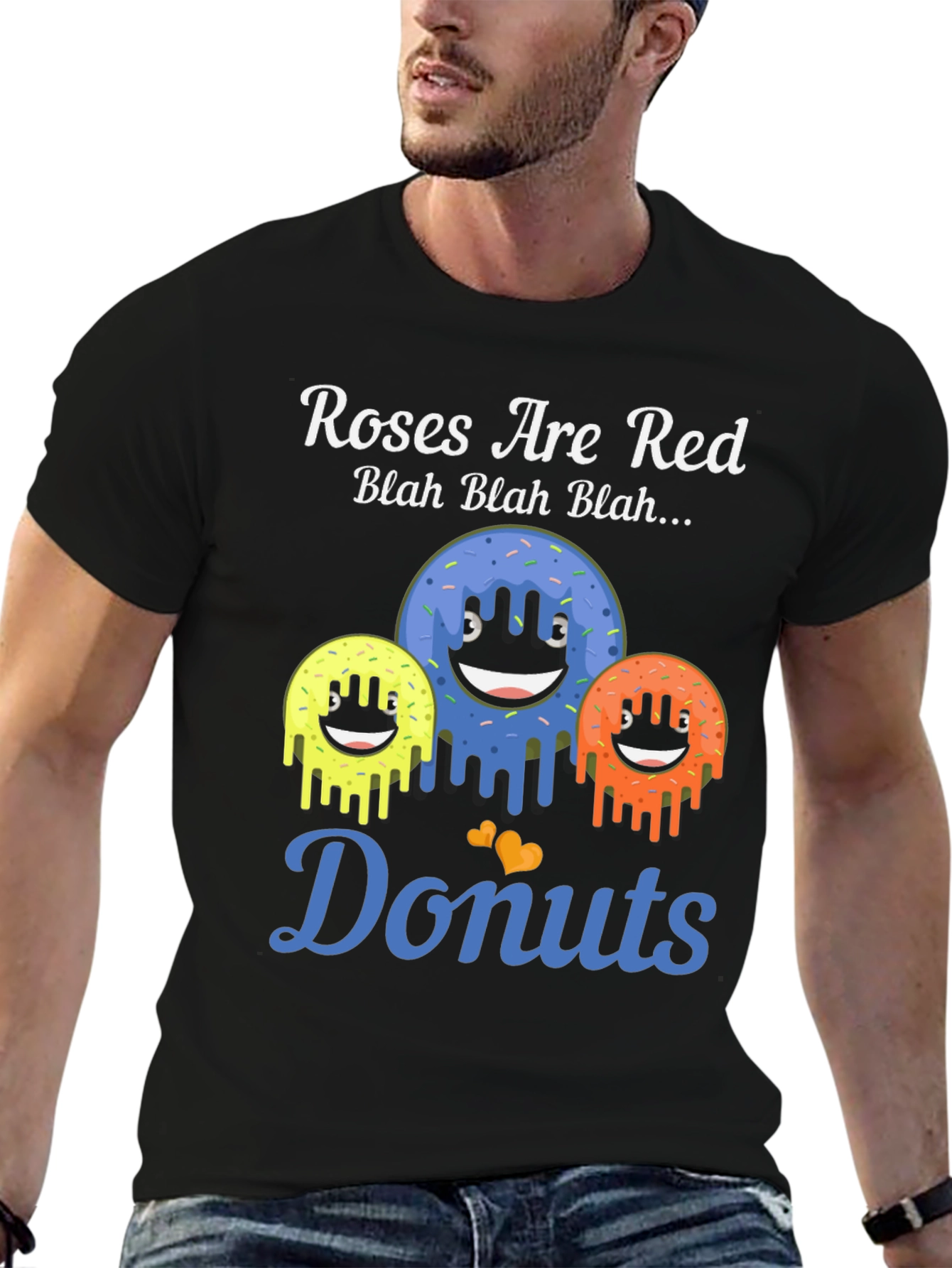 Black Roses are Red Donuts Graphic T-Shirt view 6