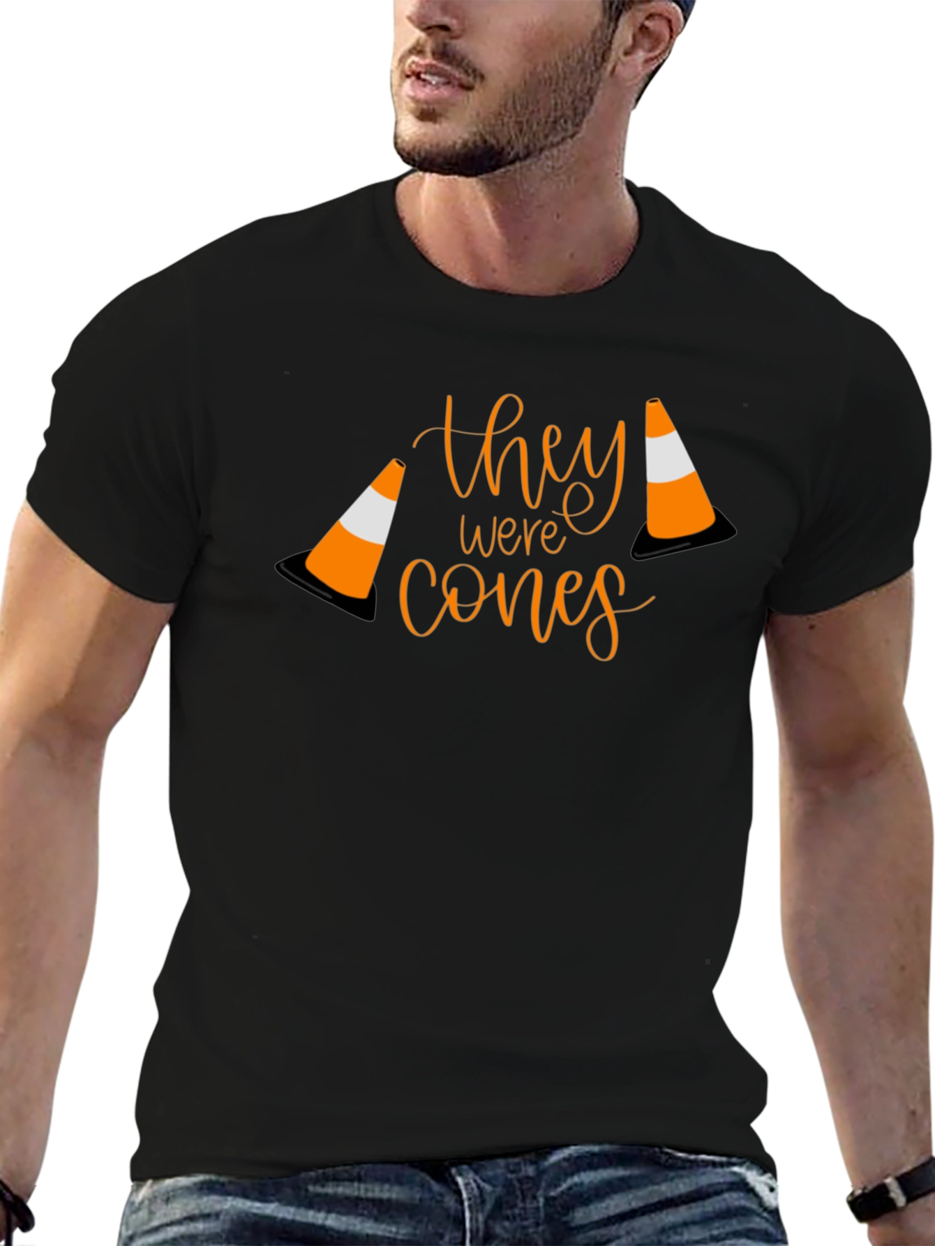 Black They Were Cones T-Shirt - Funny Humor Tee view 6