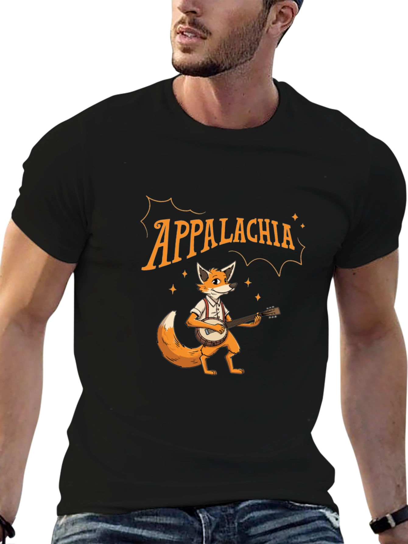 Black Appalachia Fox T-Shirt view 6