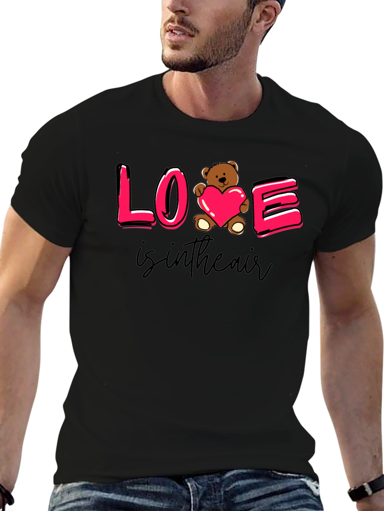 Black Love is in the Air T-Shirt Valentine's Day view 6