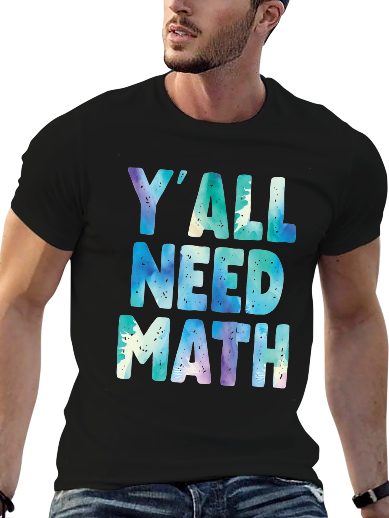 Black Y'all Need Math T-Shirt - Funny Graphic Tee view 6
